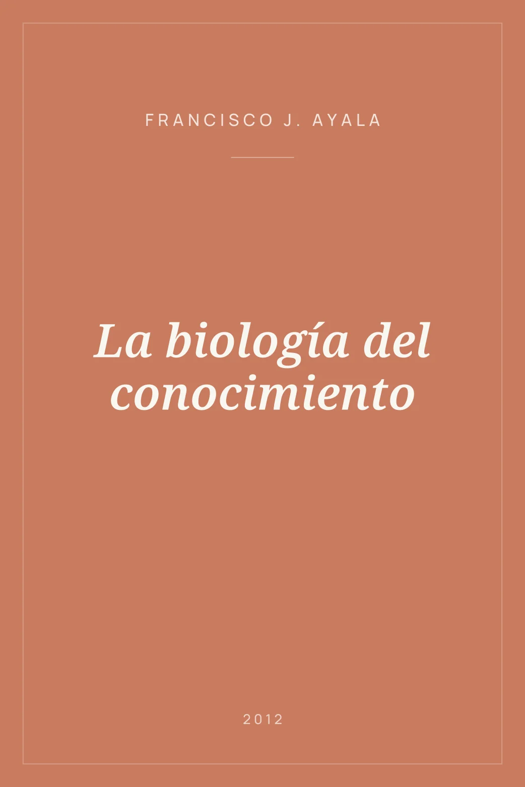 Portada de La biología del conocimiento