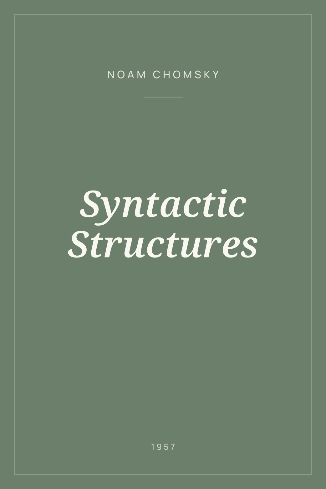 Portada de Syntactic Structures