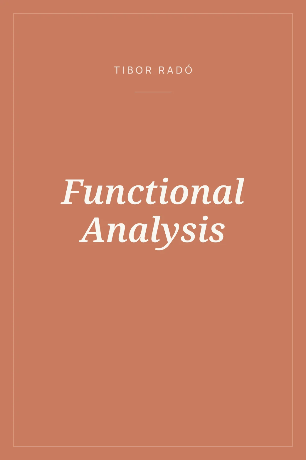 Portada de Functional Analysis