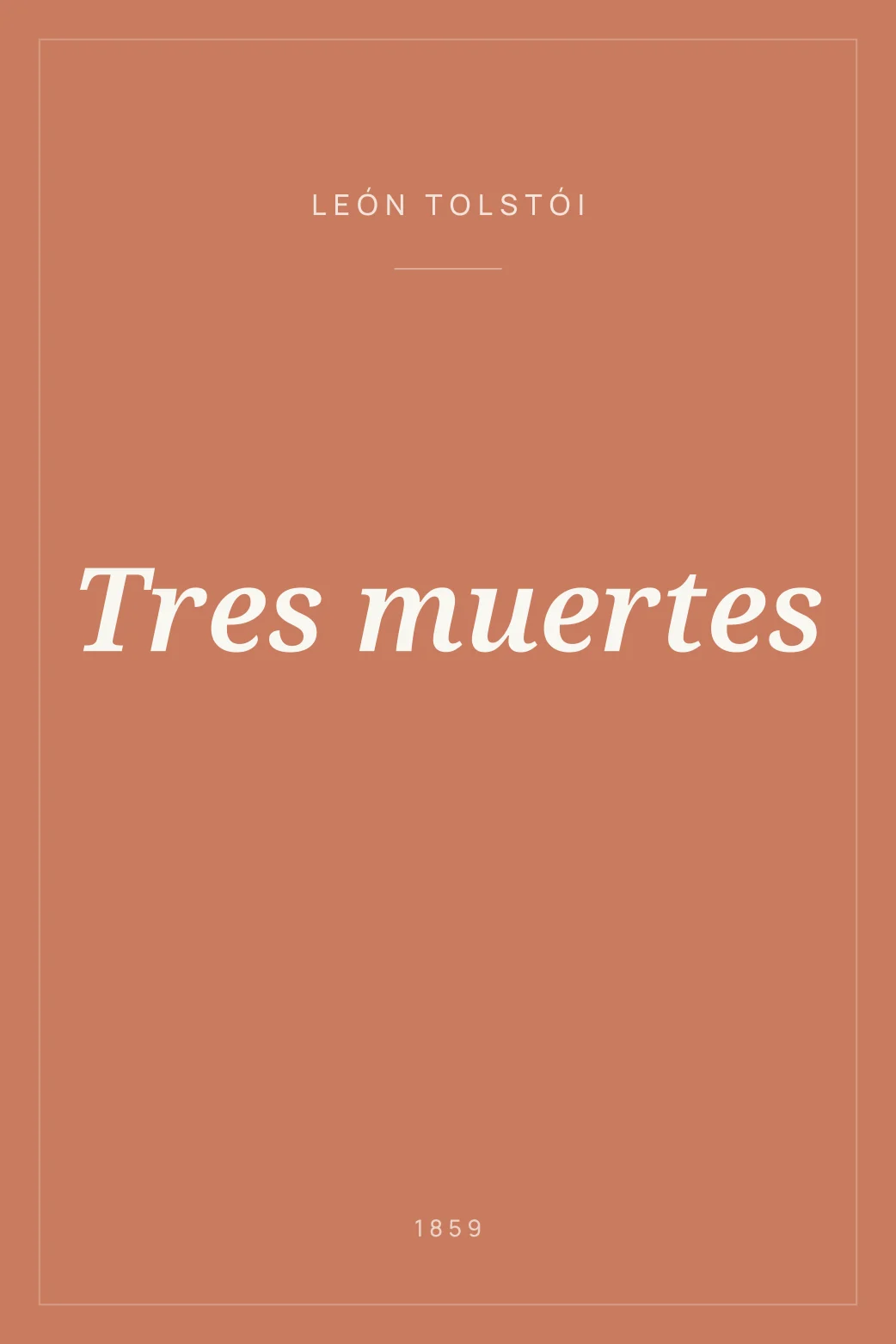 Portada de Tres muertes