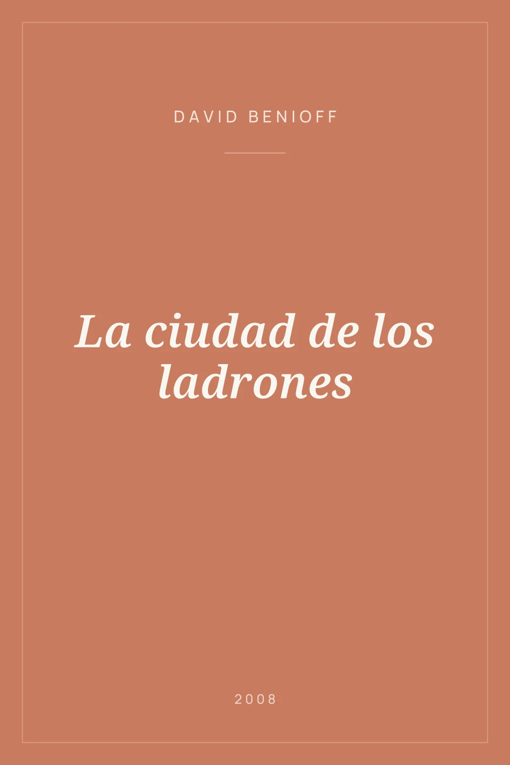 Portada de La ciudad de los ladrones