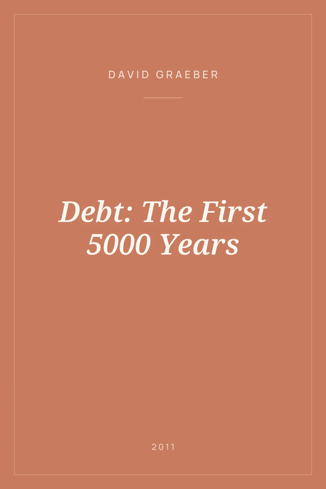 Portada de Debt: The First 5000 Years
