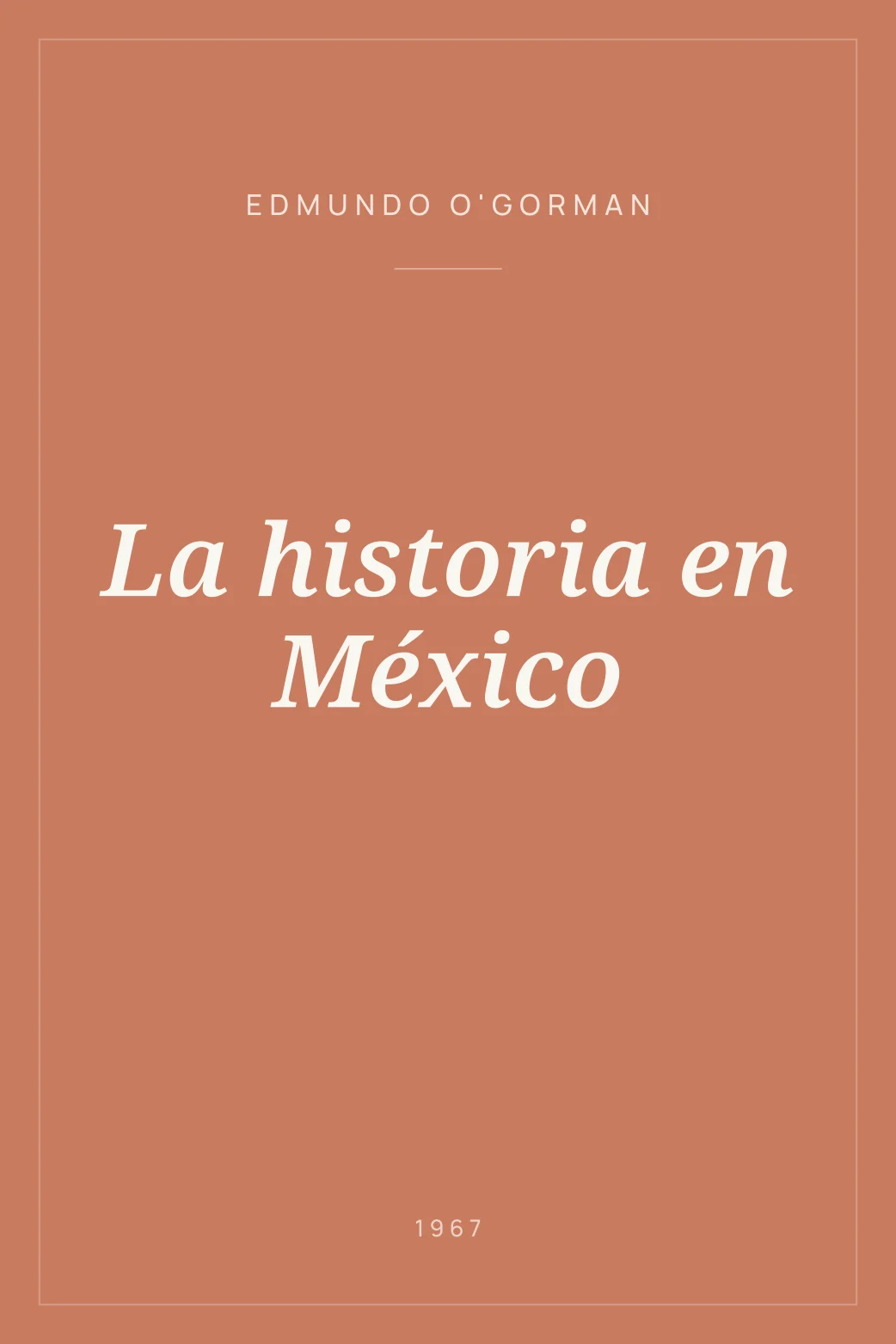 Portada de La historia en México
