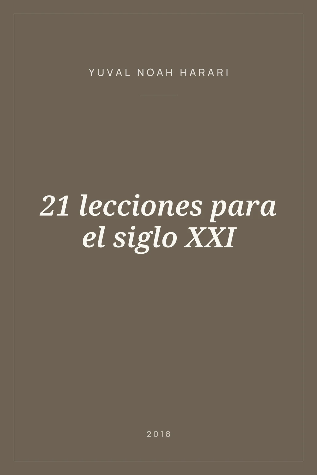 Portada de 21 lecciones para el siglo XXI