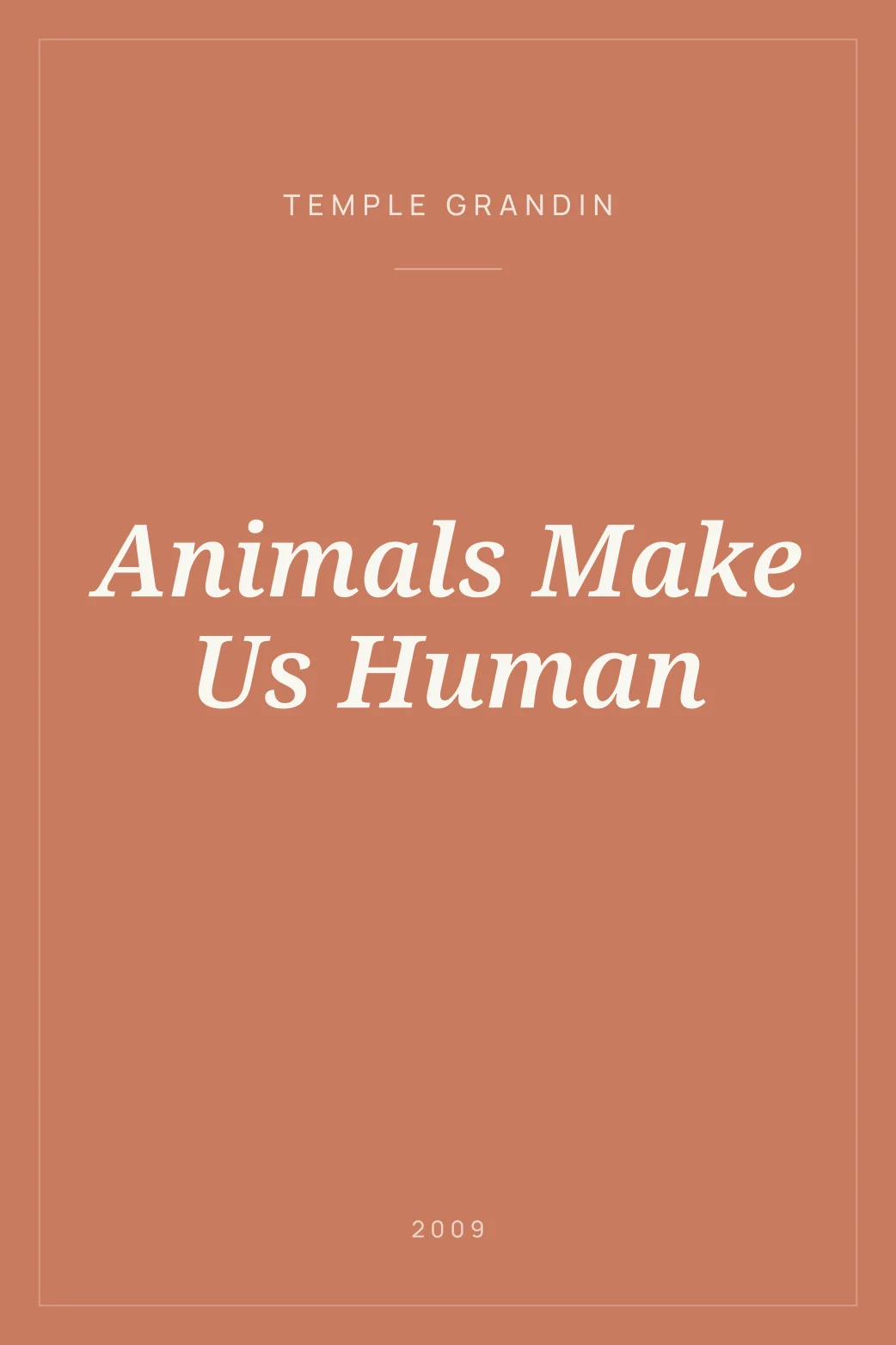 Portada de Animals Make Us Human