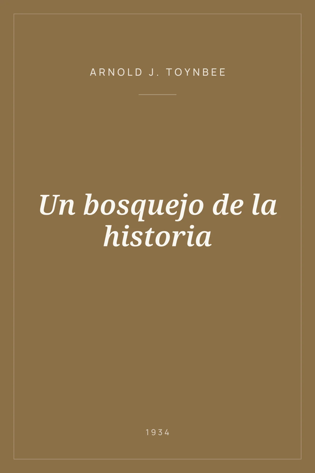 Portada de Un bosquejo de la historia