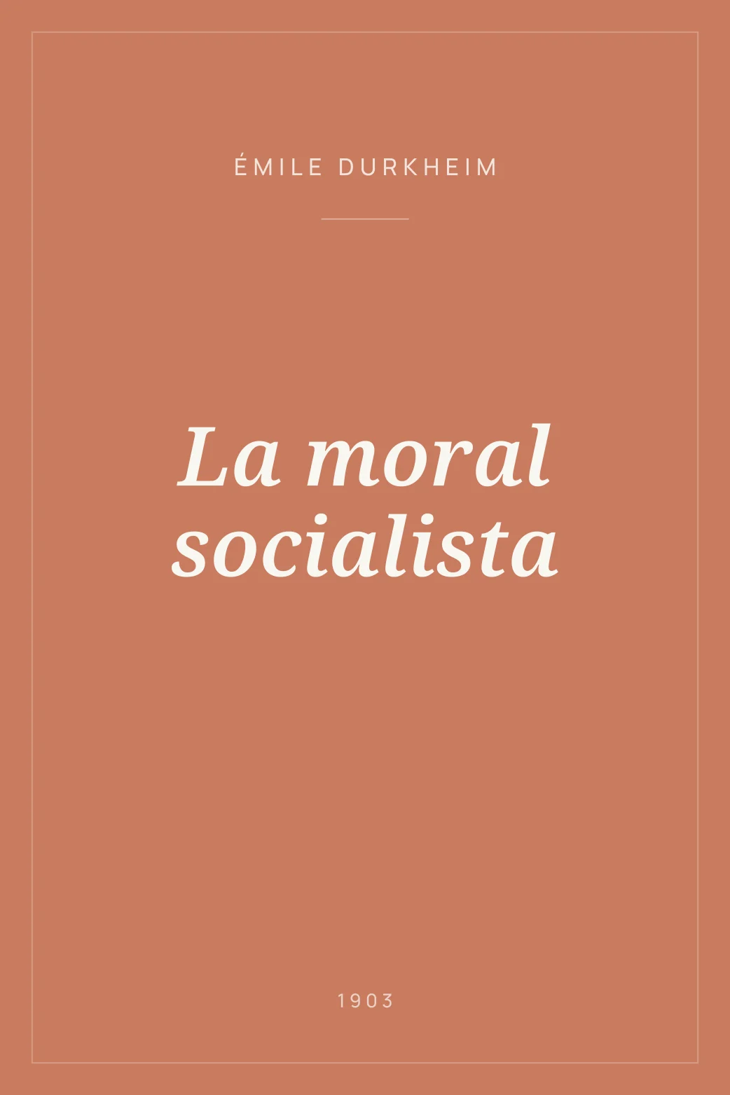 Portada de La moral socialista