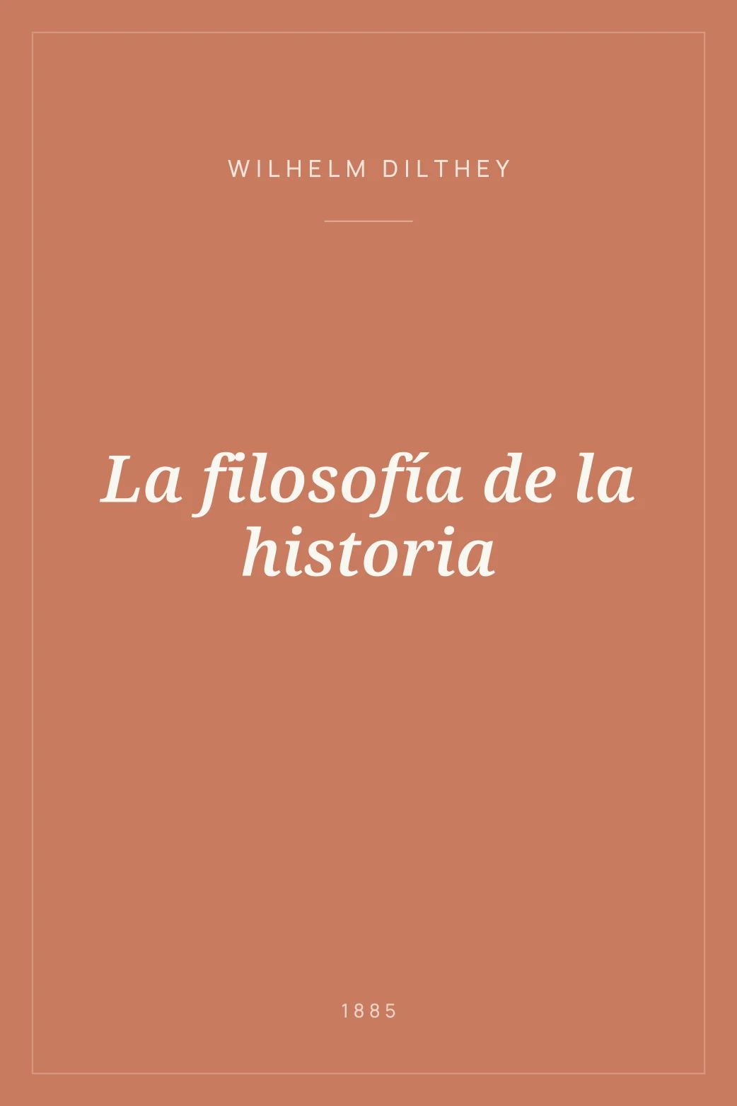 Portada de La filosofía de la historia