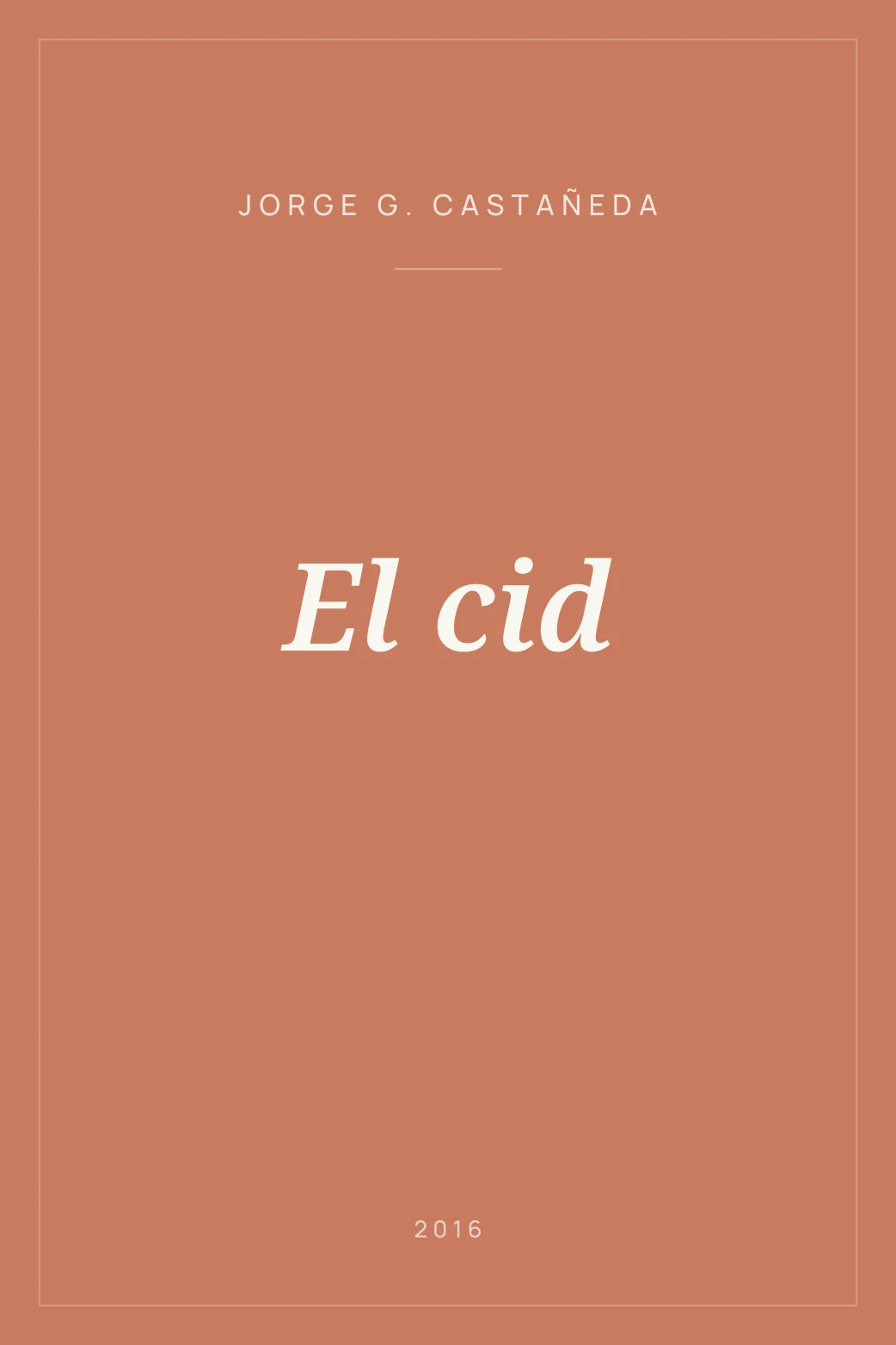 Portada de El cid