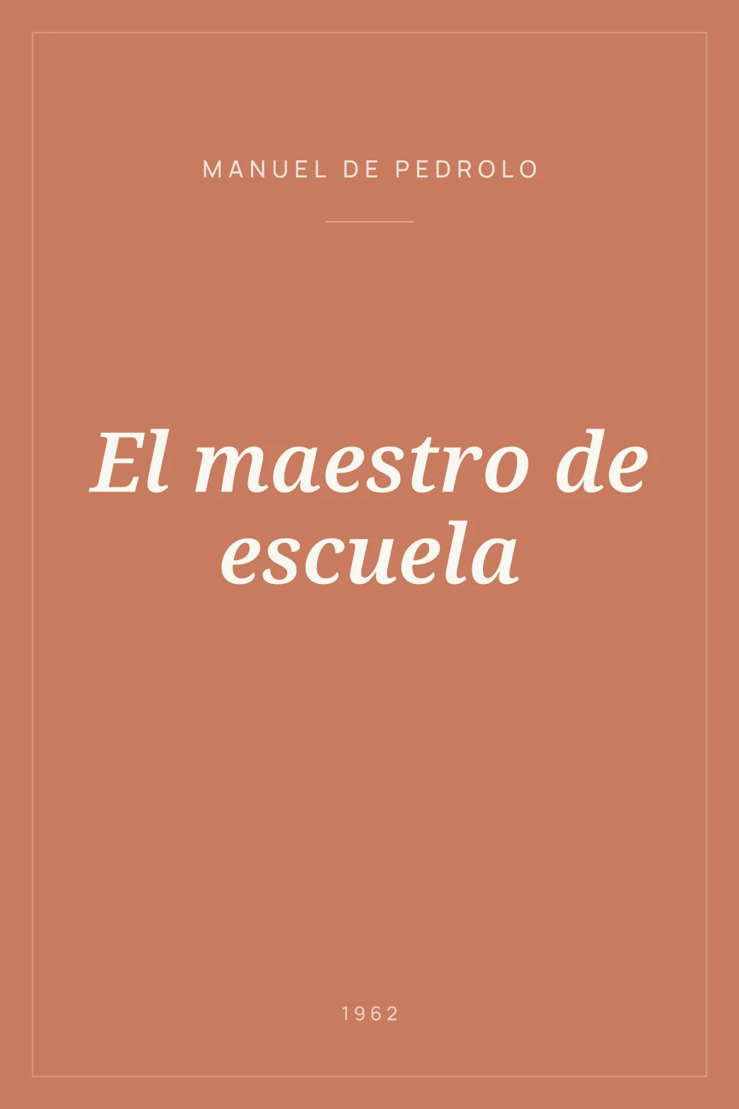 Portada de El maestro de escuela