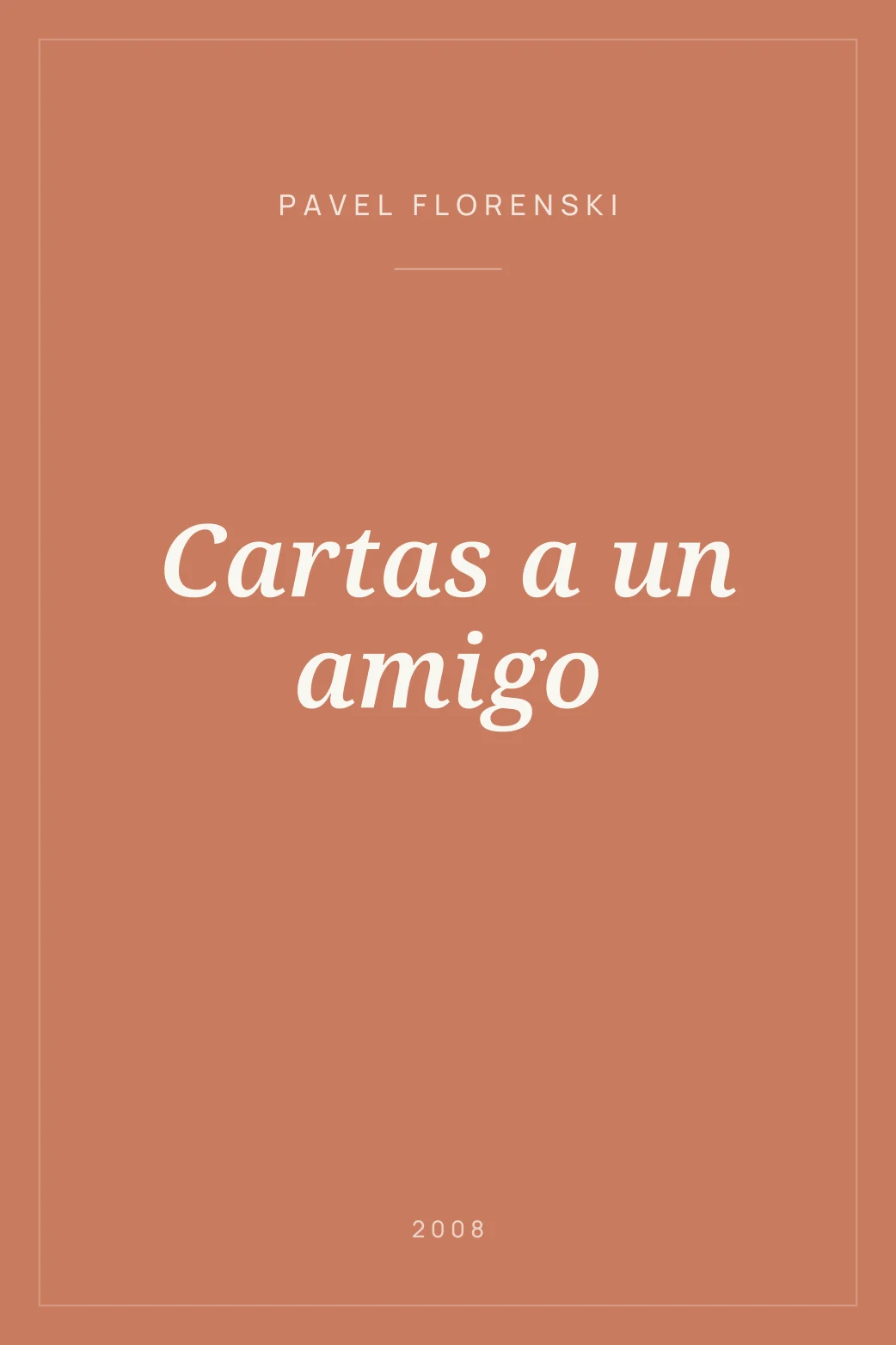 Portada de Cartas a un amigo