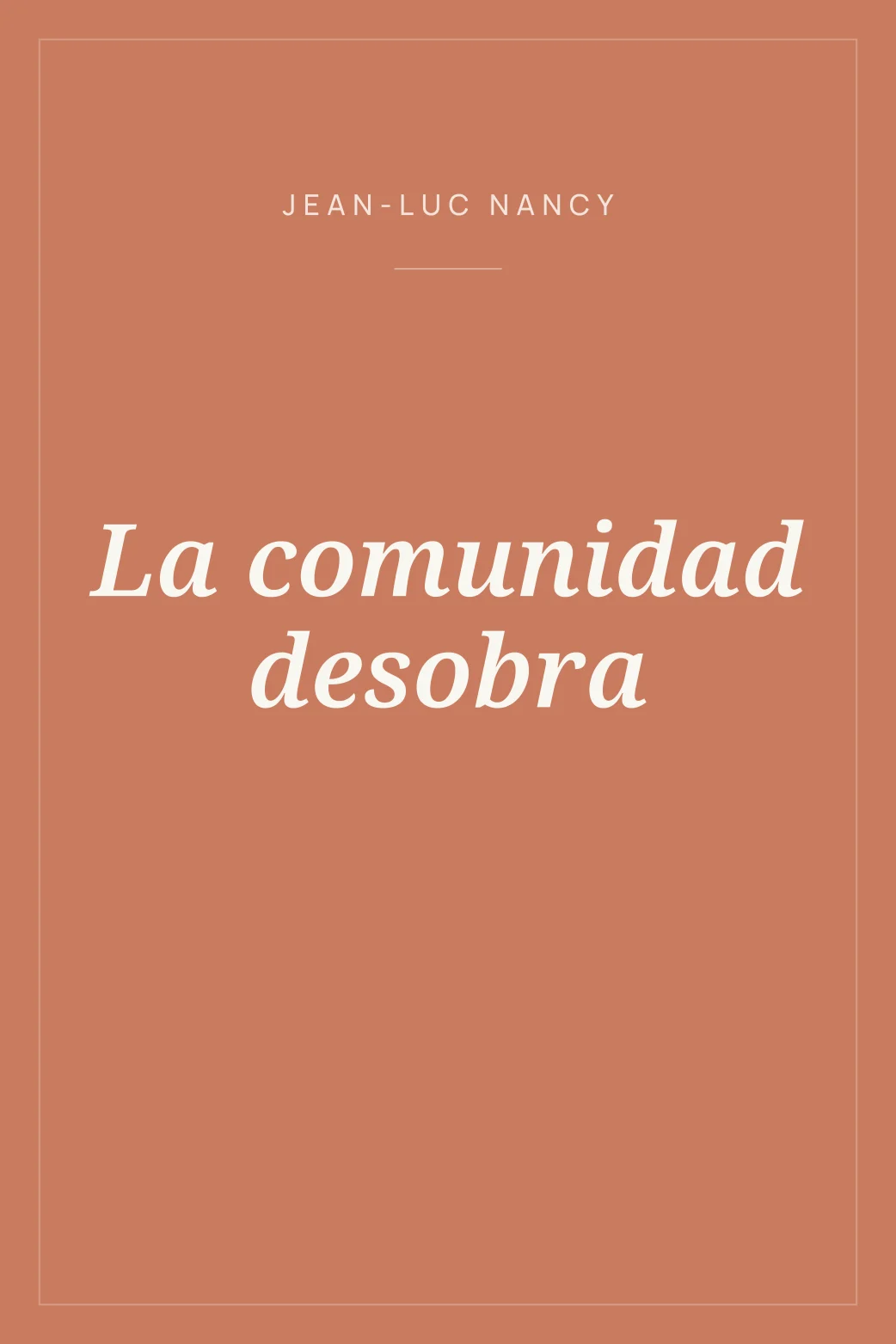 Portada de La comunidad desobra