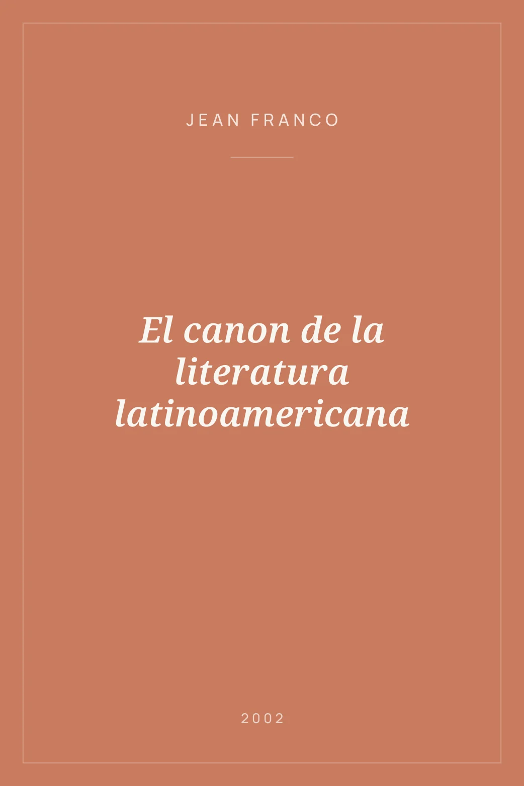 Portada de El canon de la literatura latinoamericana
