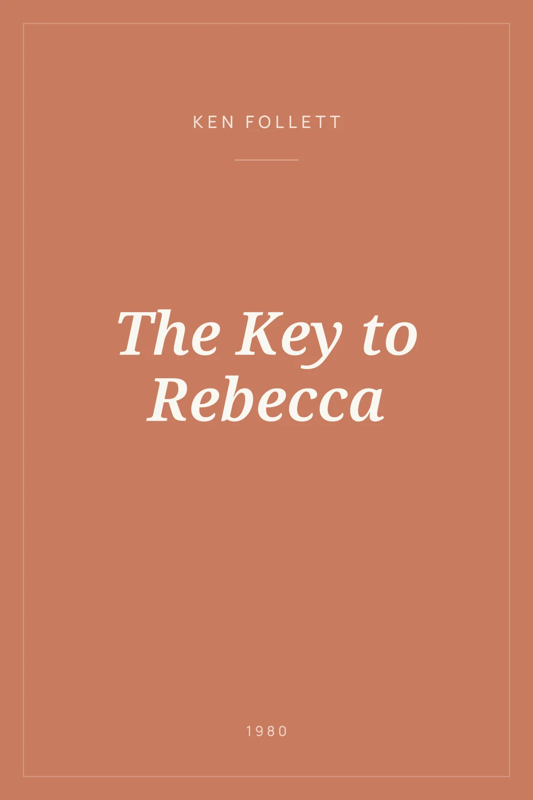 Portada de The Key to Rebecca
