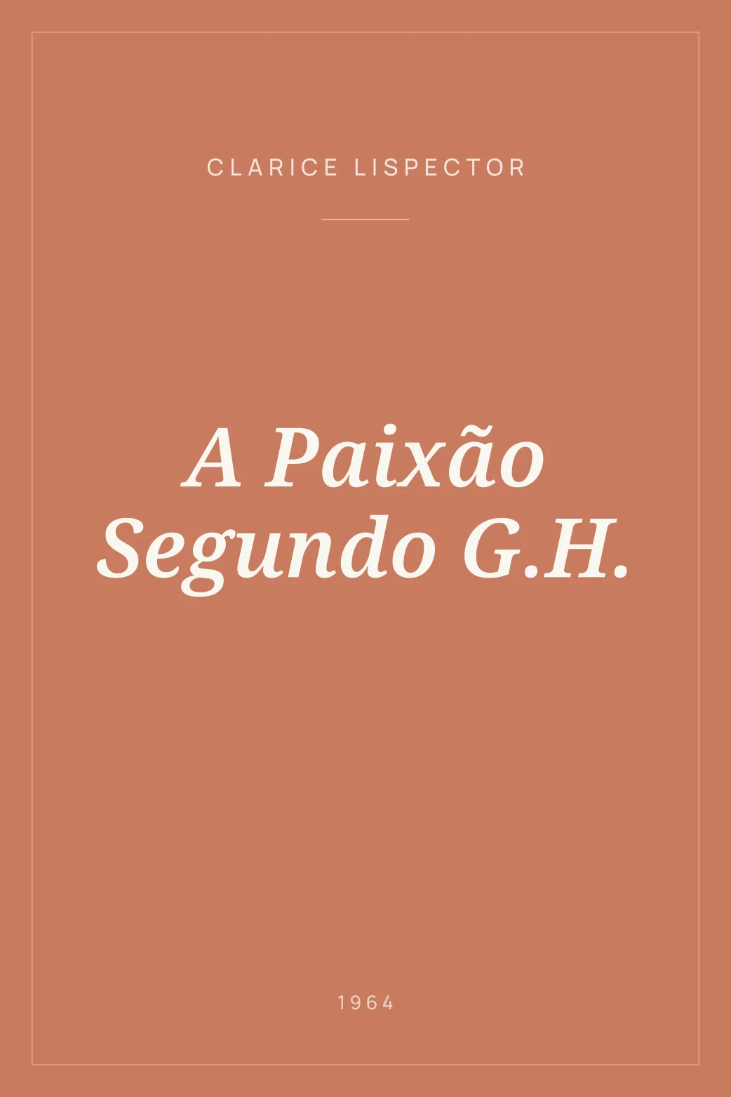 Portada de A Paixão Segundo G.H.