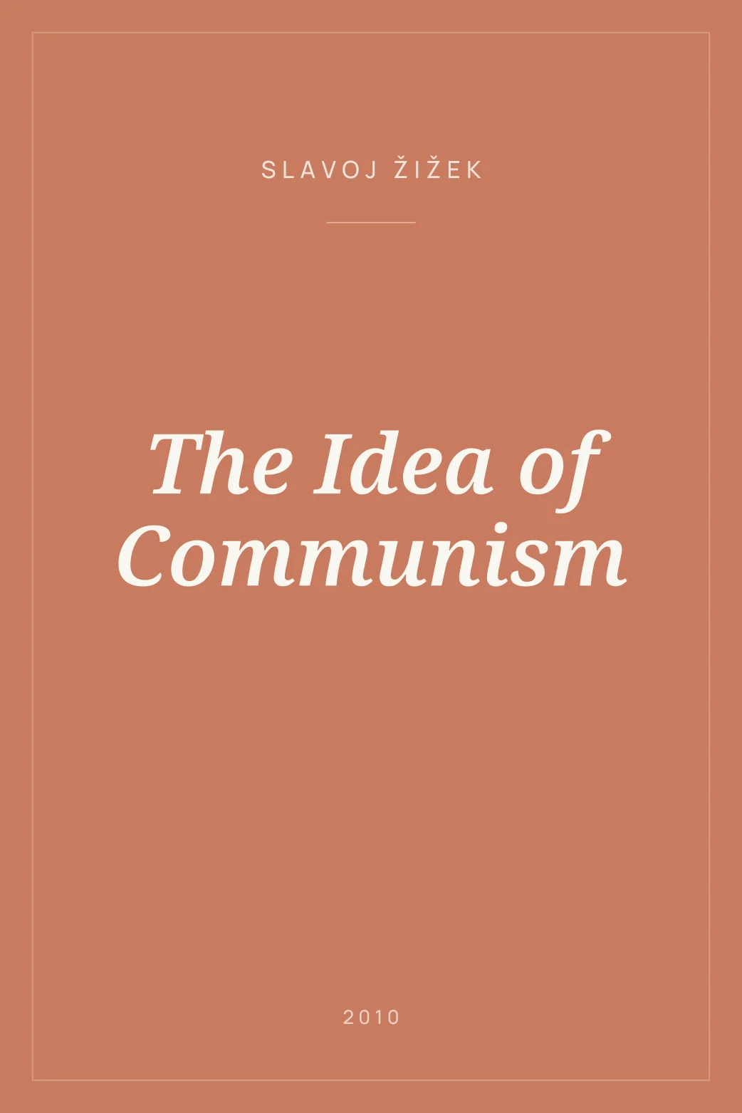 Portada de The Idea of Communism