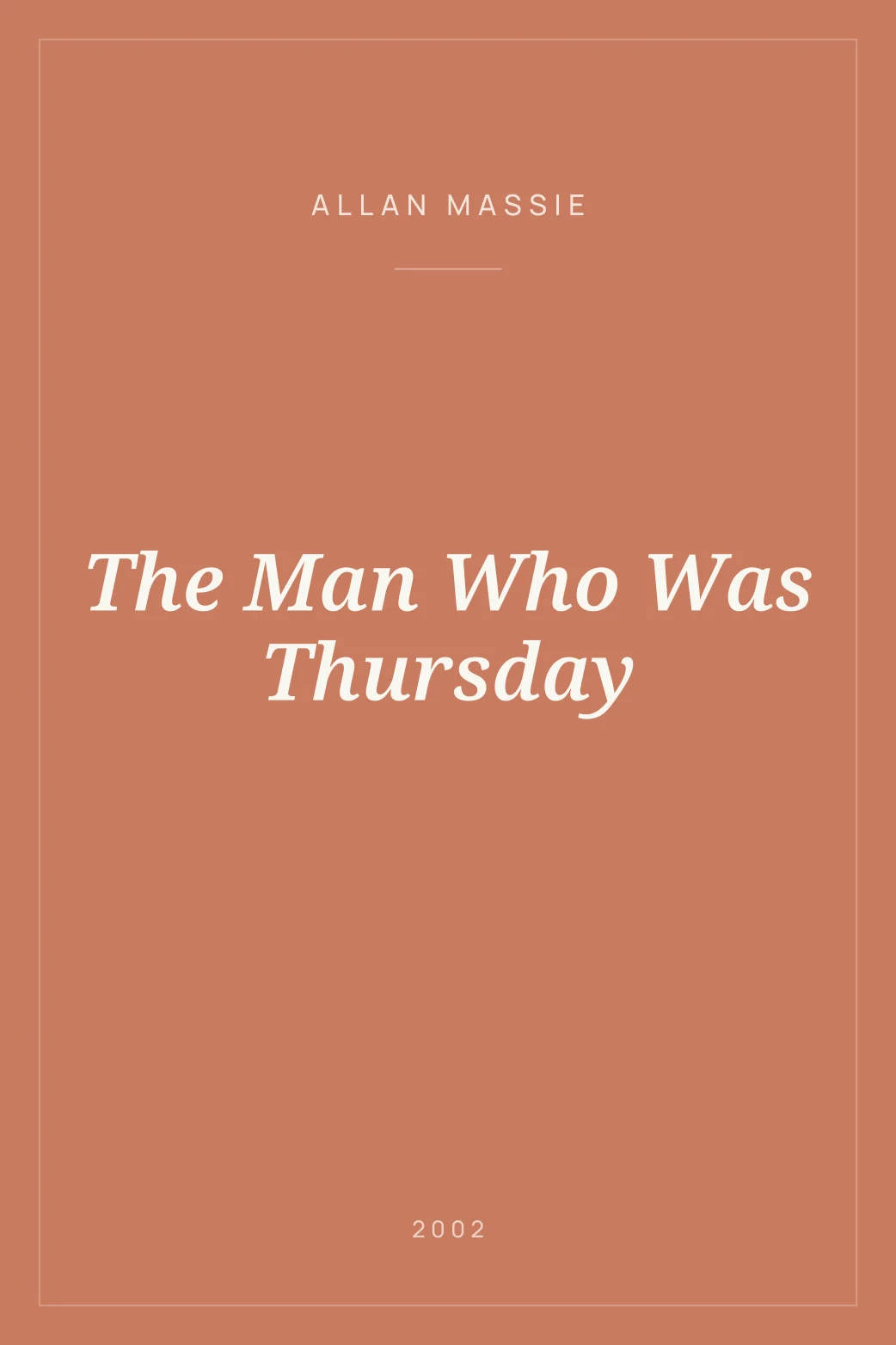 Portada de The Man Who Was Thursday
