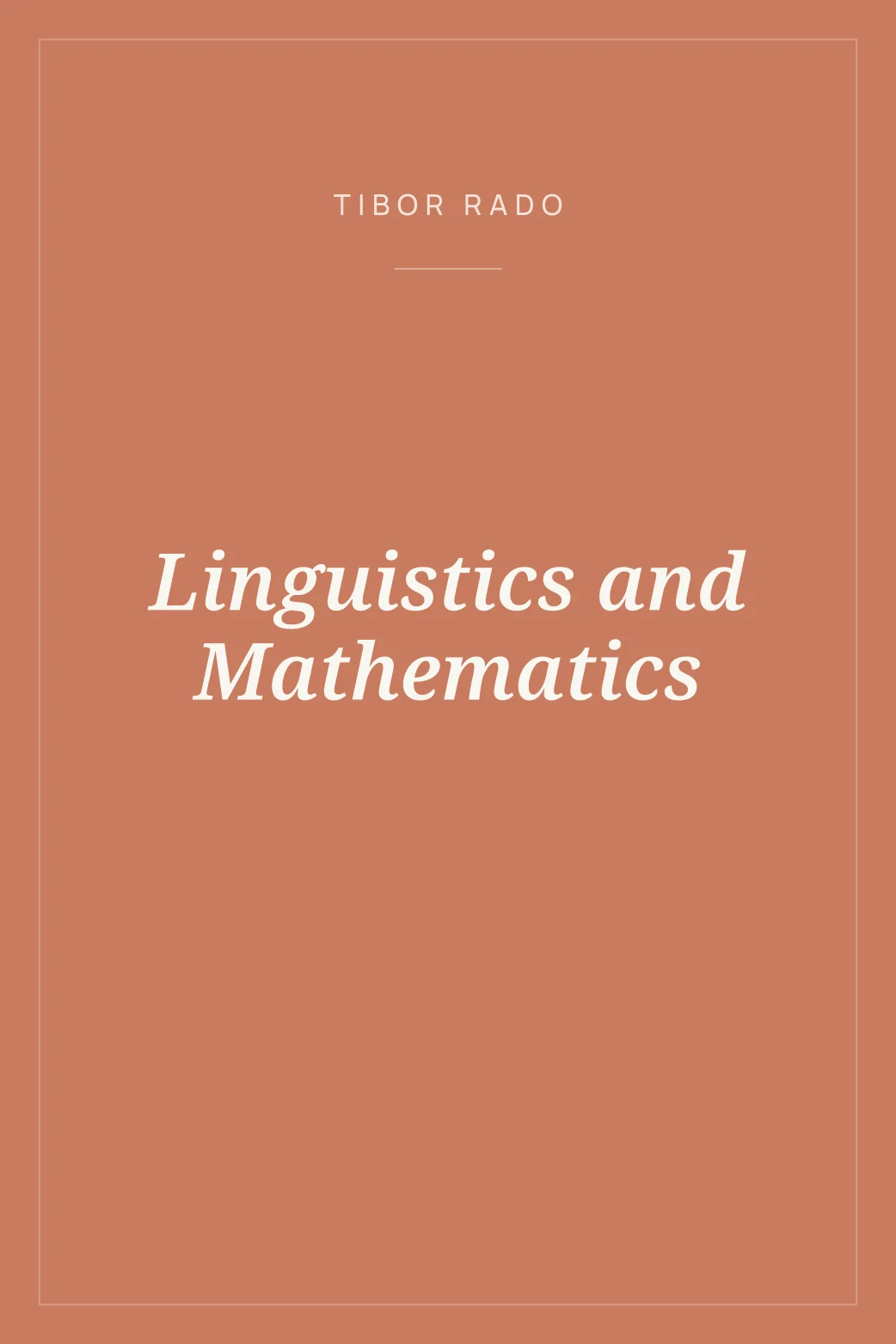 Portada de Linguistics and Mathematics