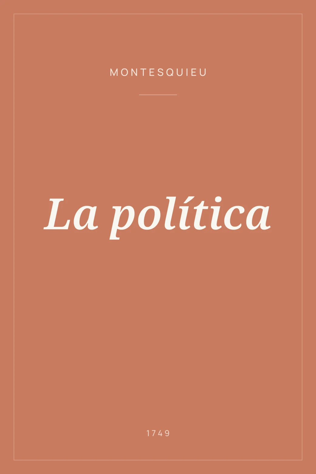 Portada de La política