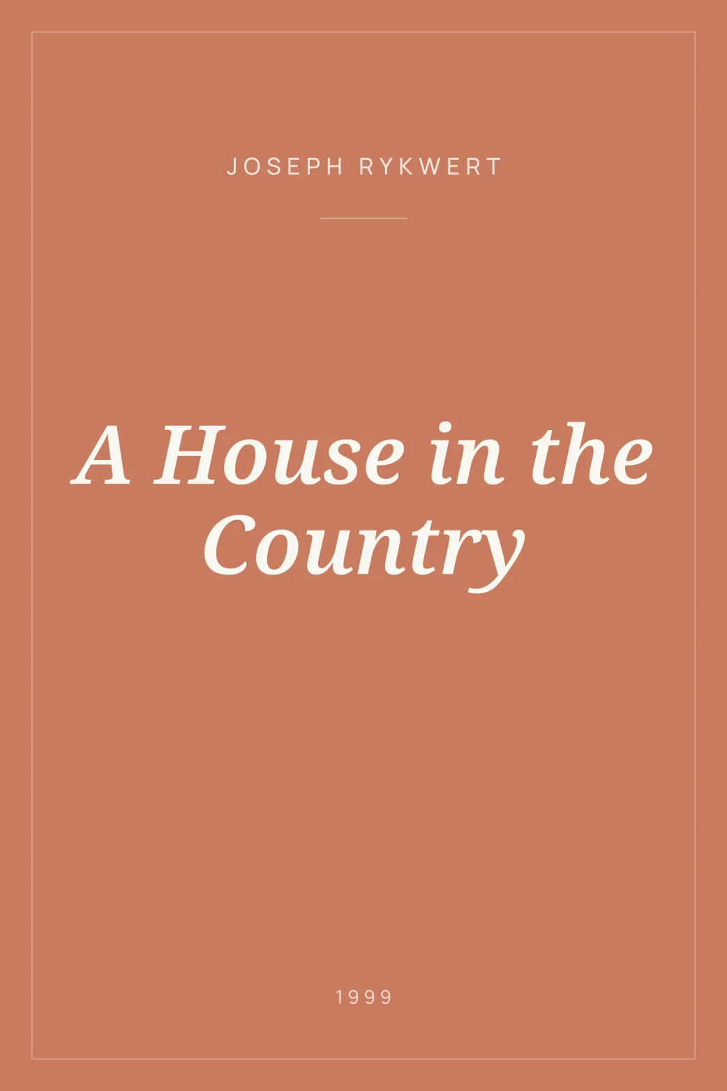 Portada de A House in the Country