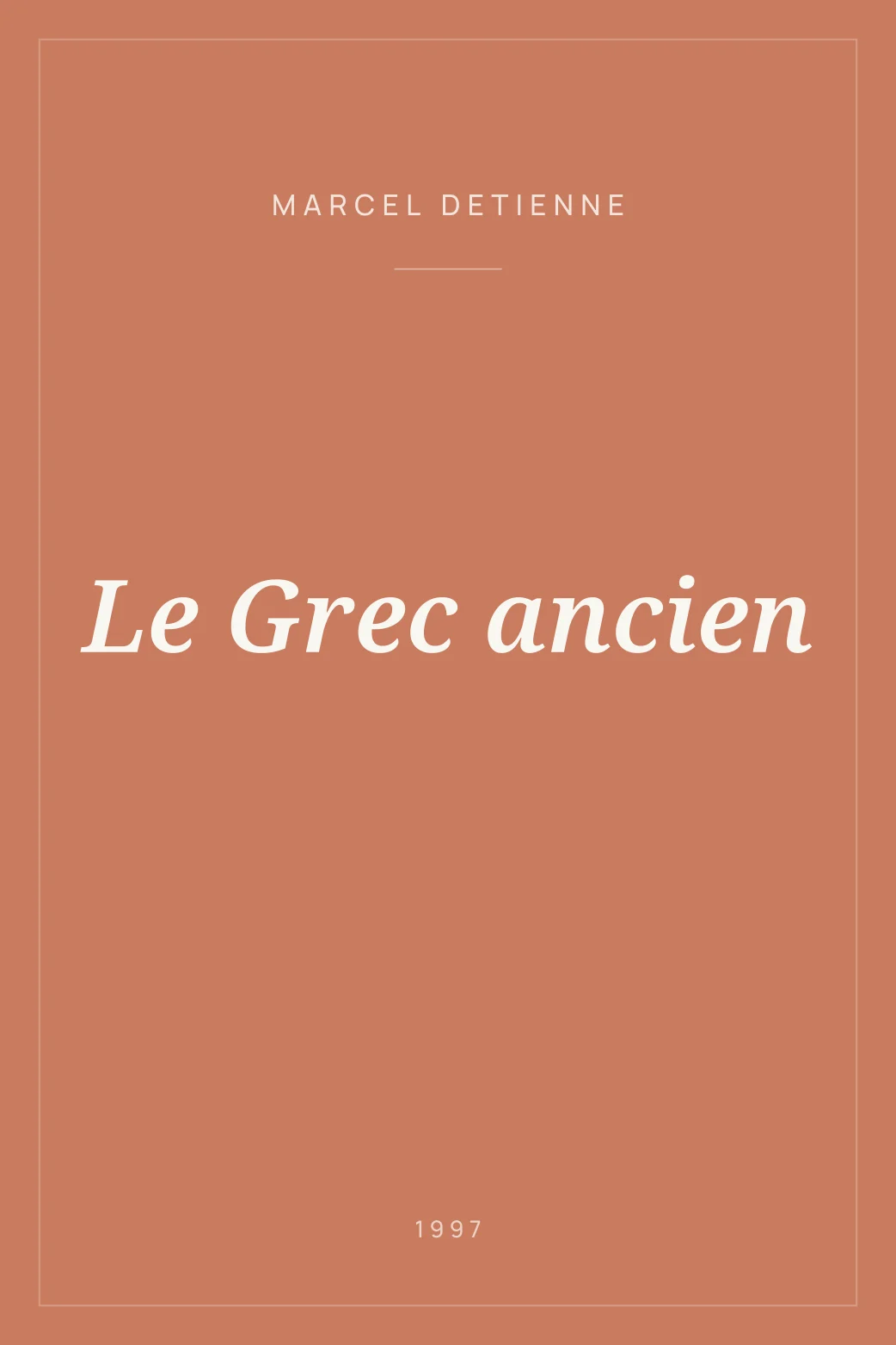Portada de Le Grec ancien