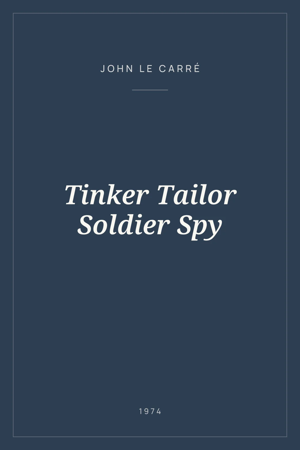 Portada de Tinker Tailor Soldier Spy