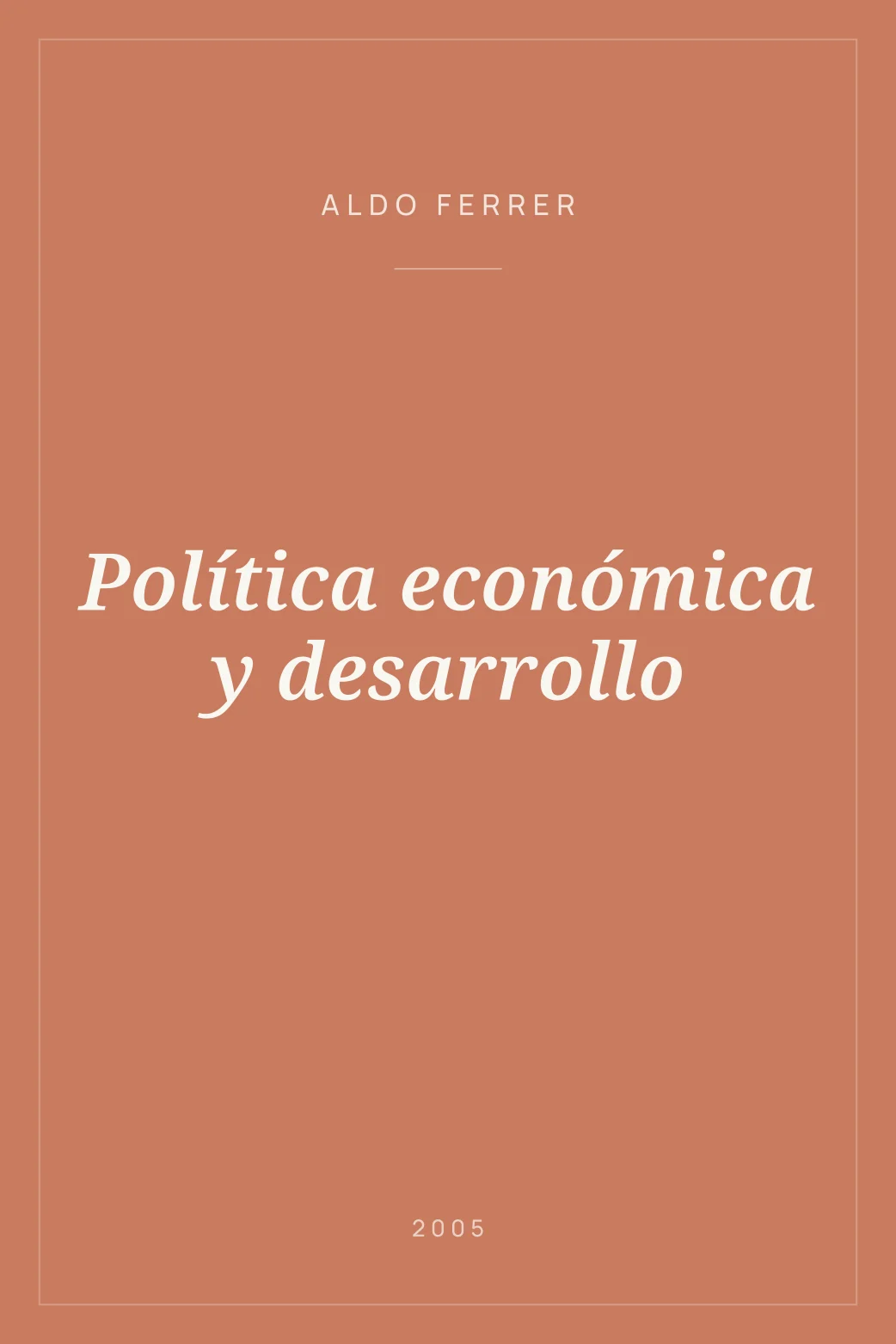 Portada de Política económica y desarrollo