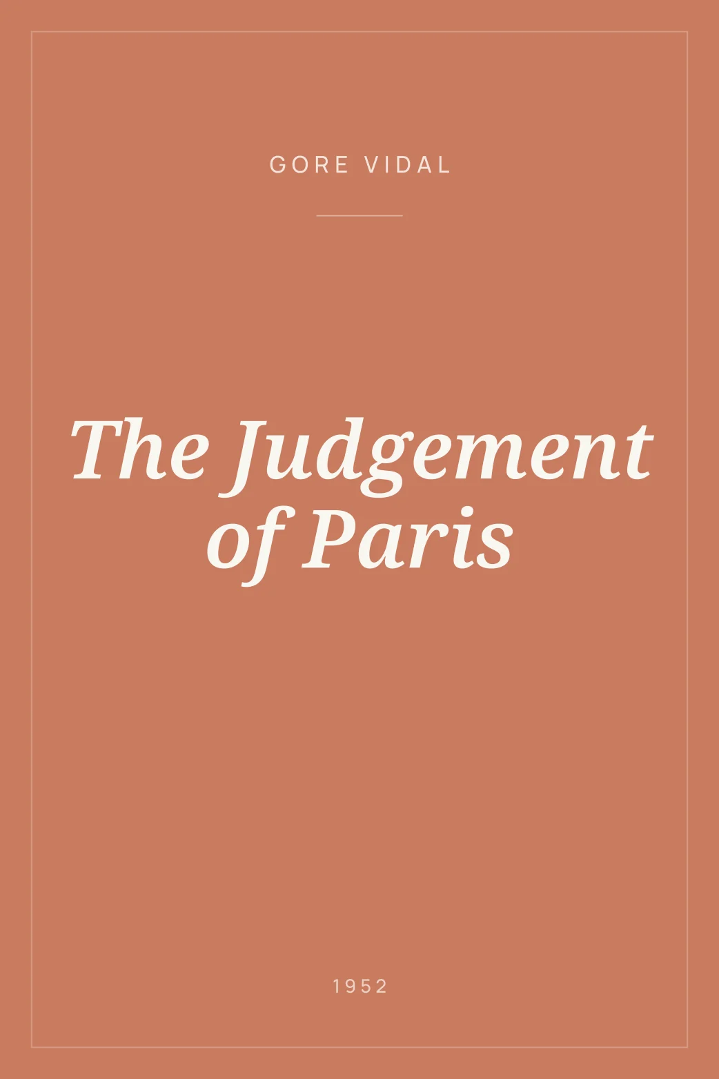 Portada de The Judgement of Paris