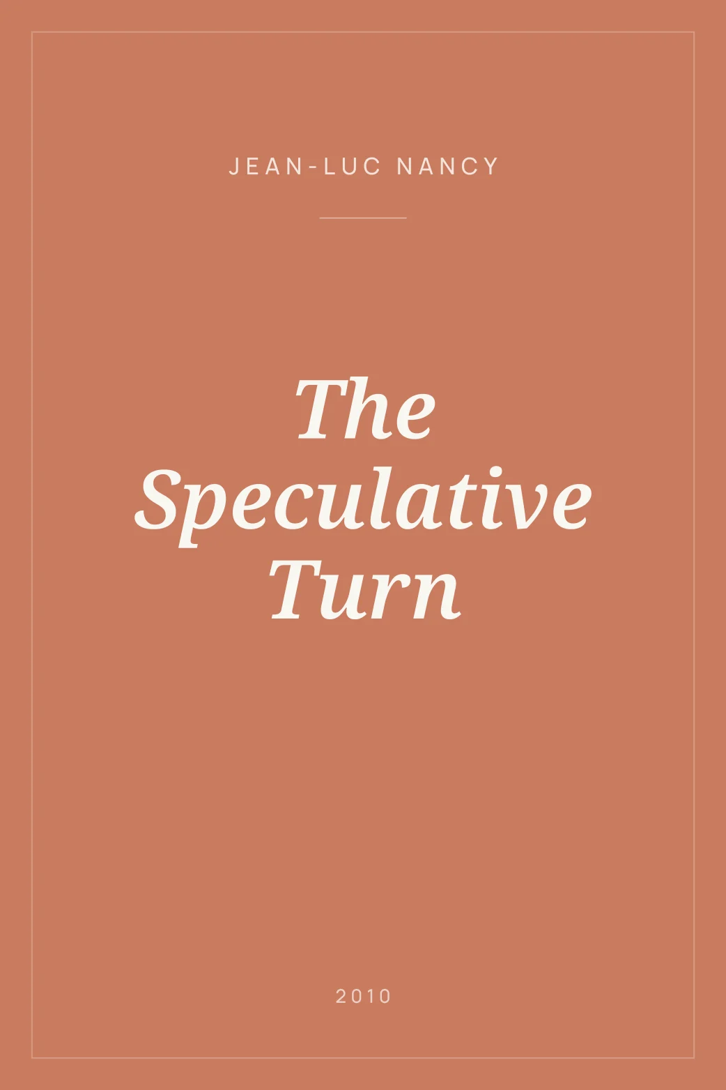 Portada de The Speculative Turn