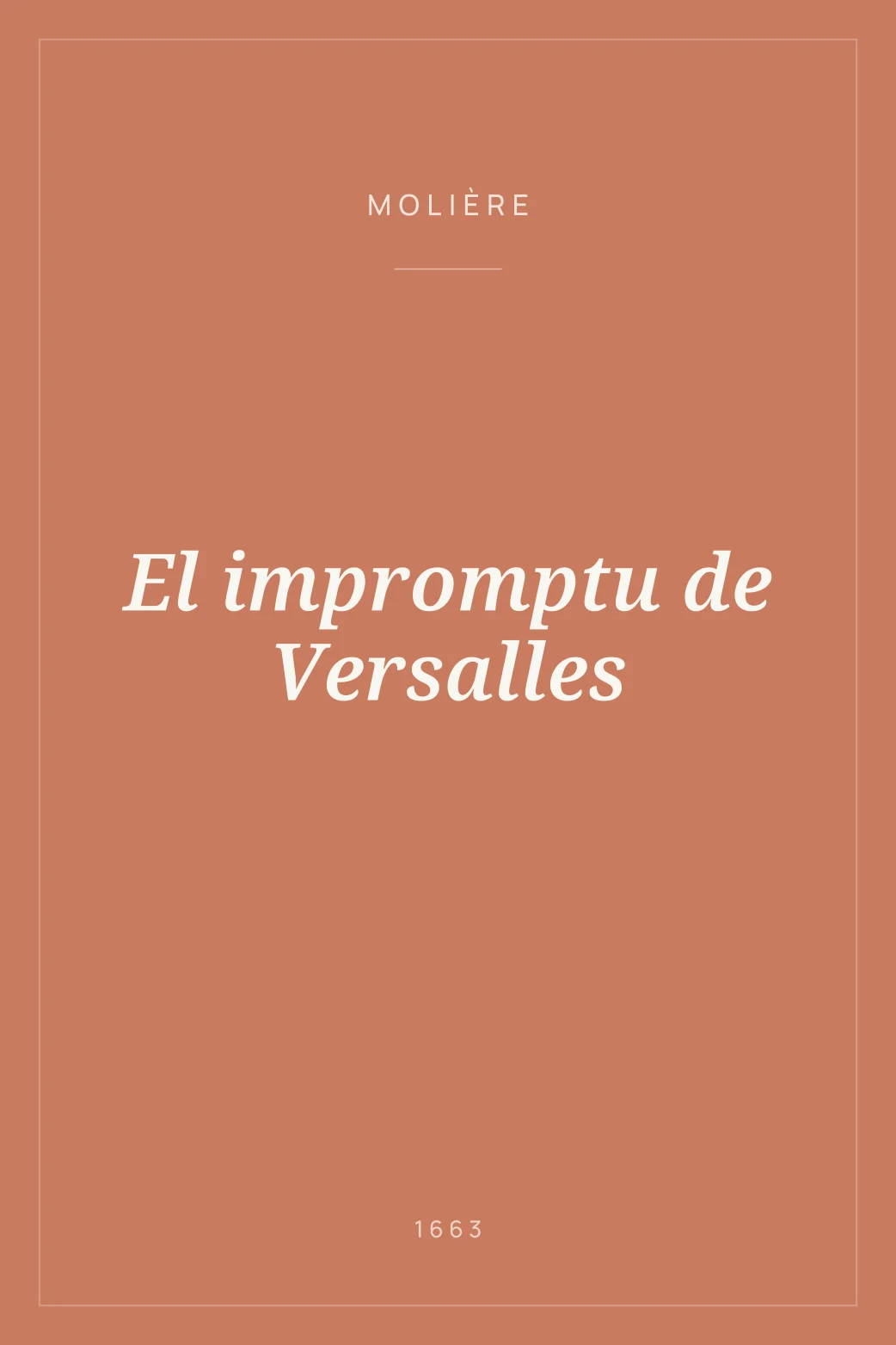 Portada de El impromptu de Versalles