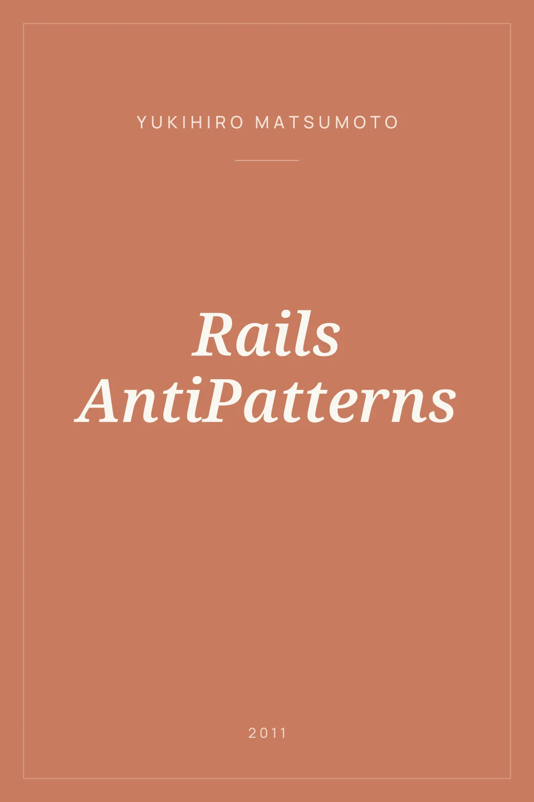 Portada de Rails AntiPatterns