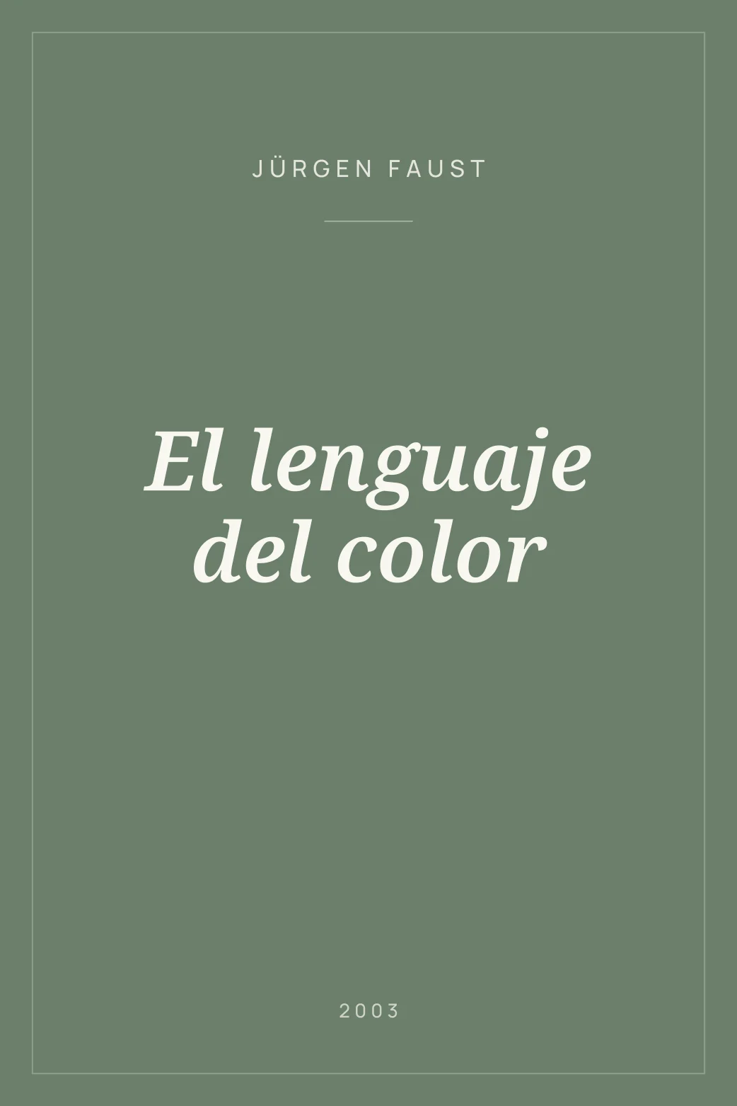 Portada de El lenguaje del color
