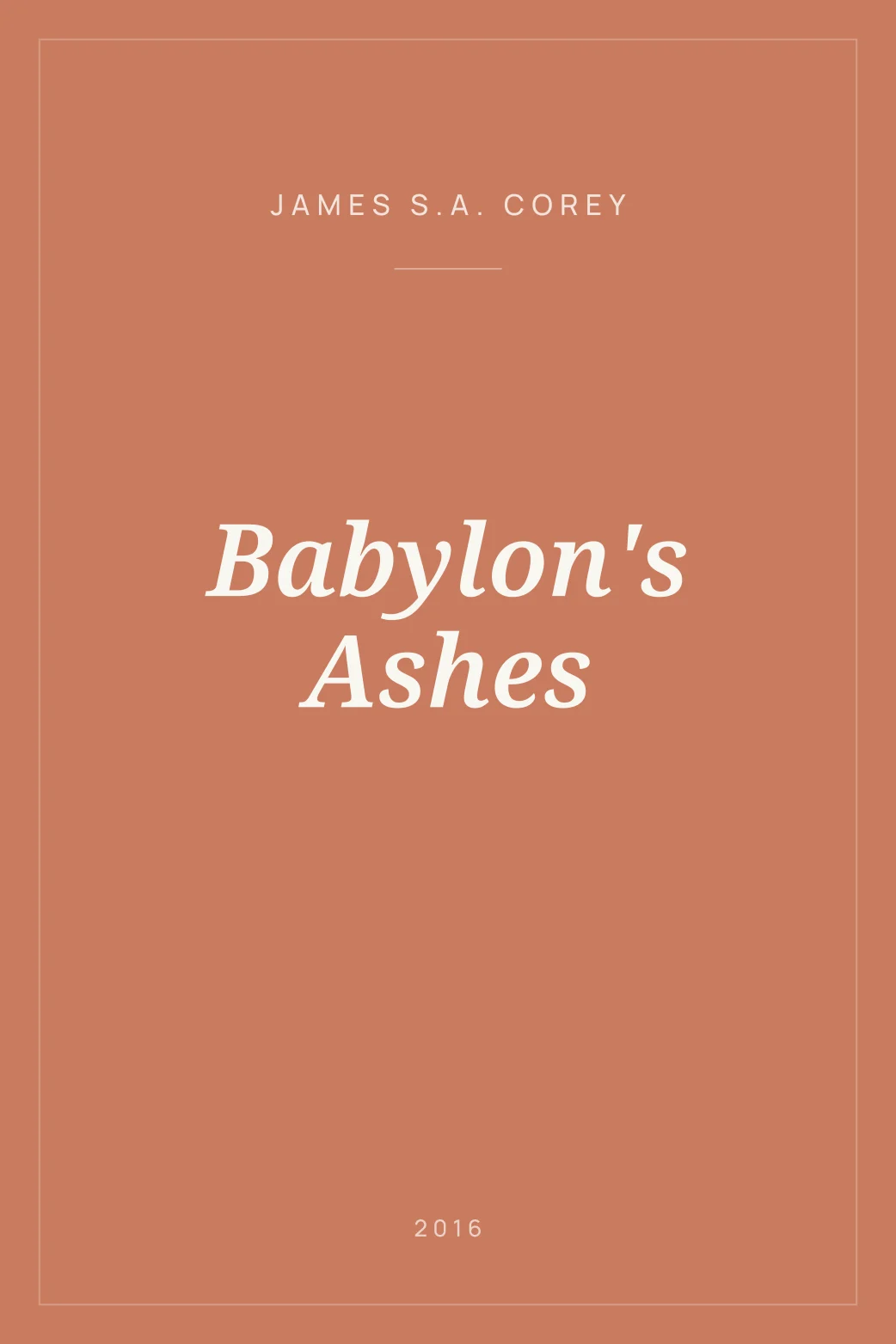 Portada de Babylon's Ashes