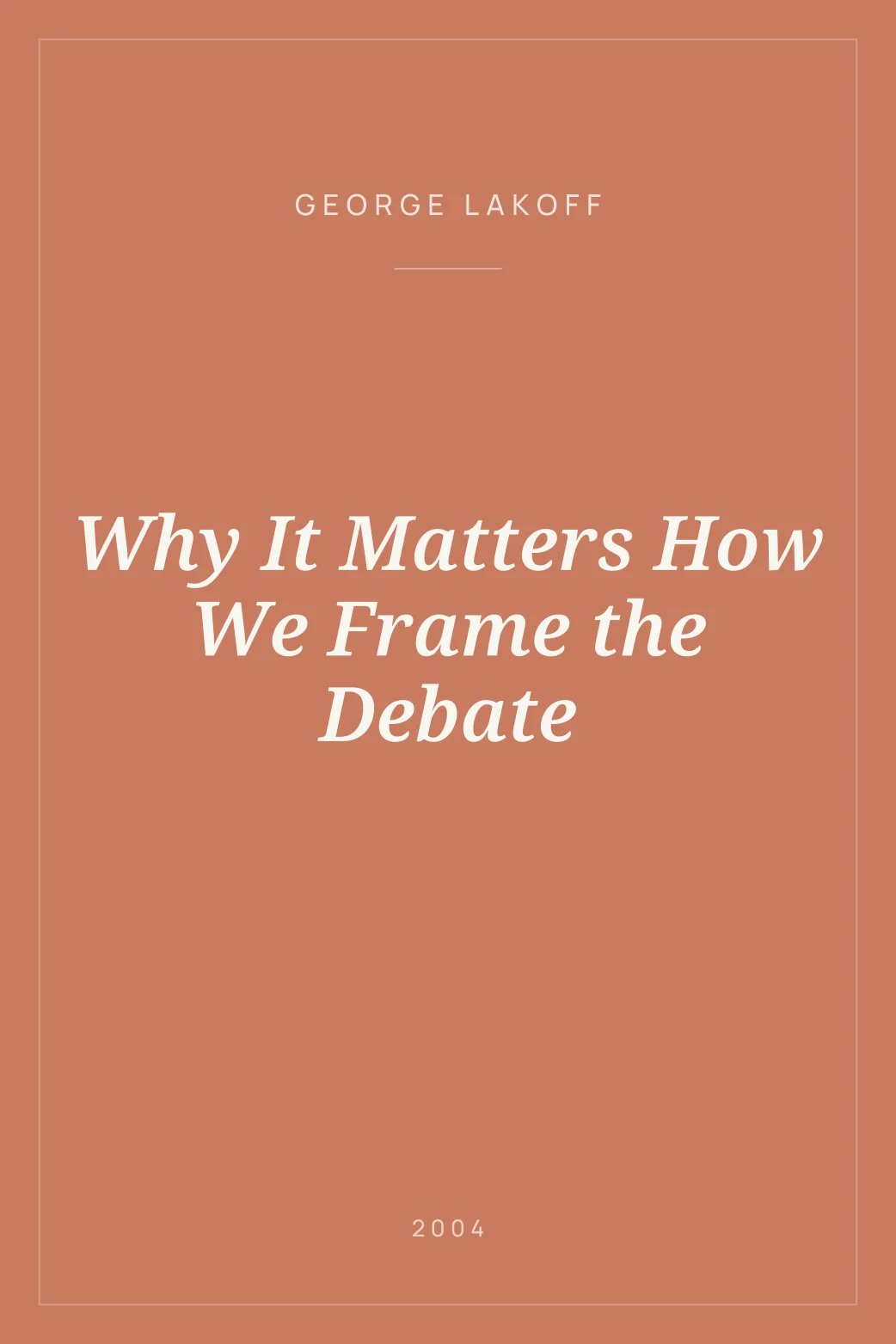 Portada de Why It Matters How We Frame the Debate