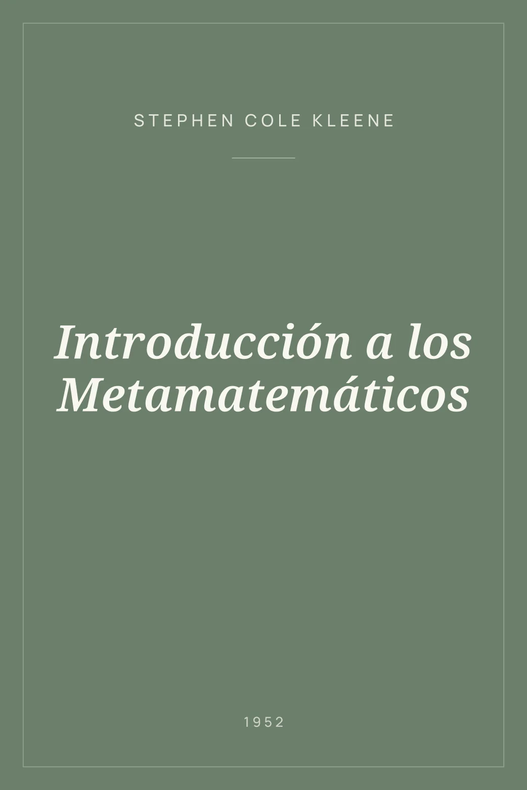 Portada de Introducción a los Metamatemáticos
