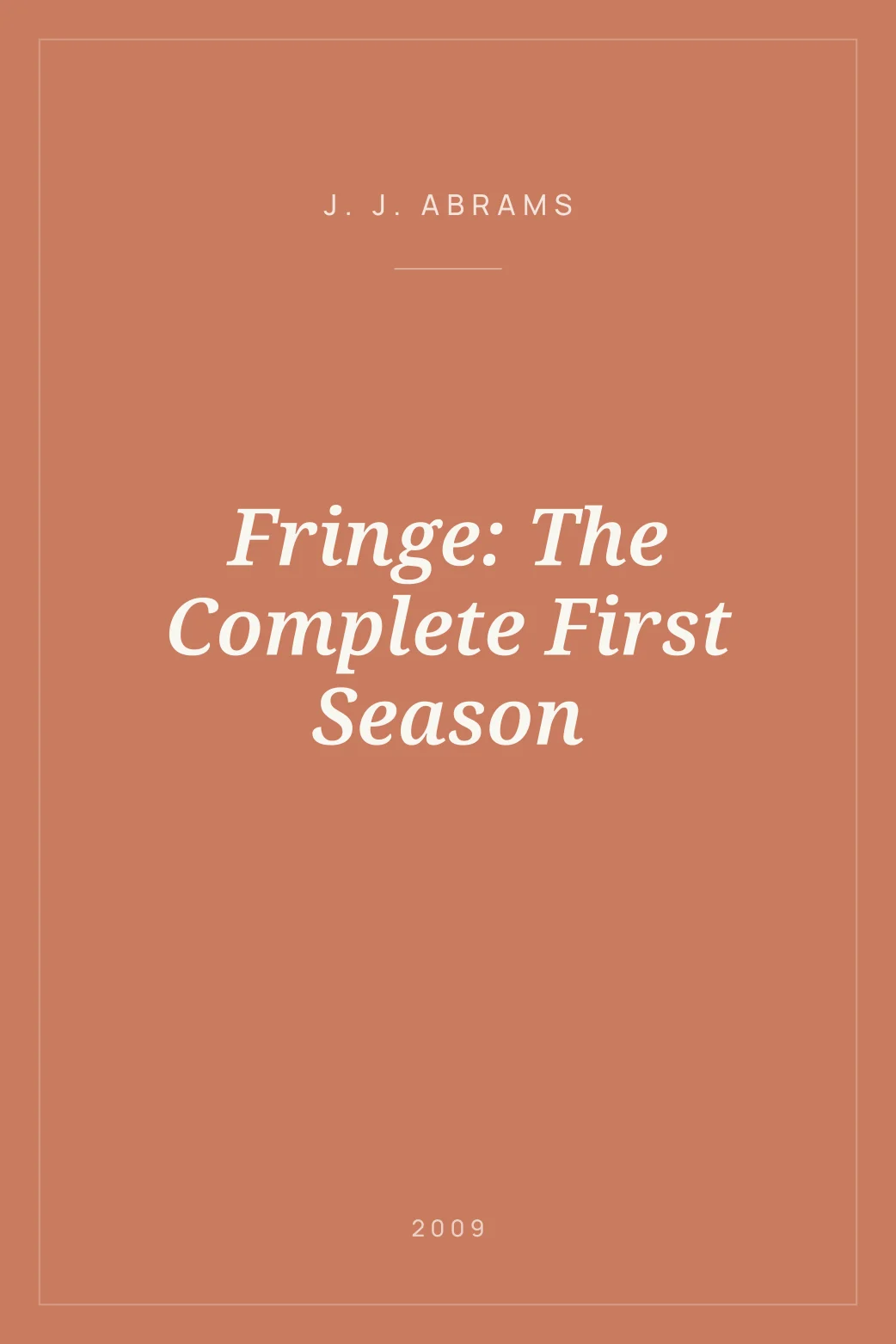 Portada de Fringe: The Complete First Season