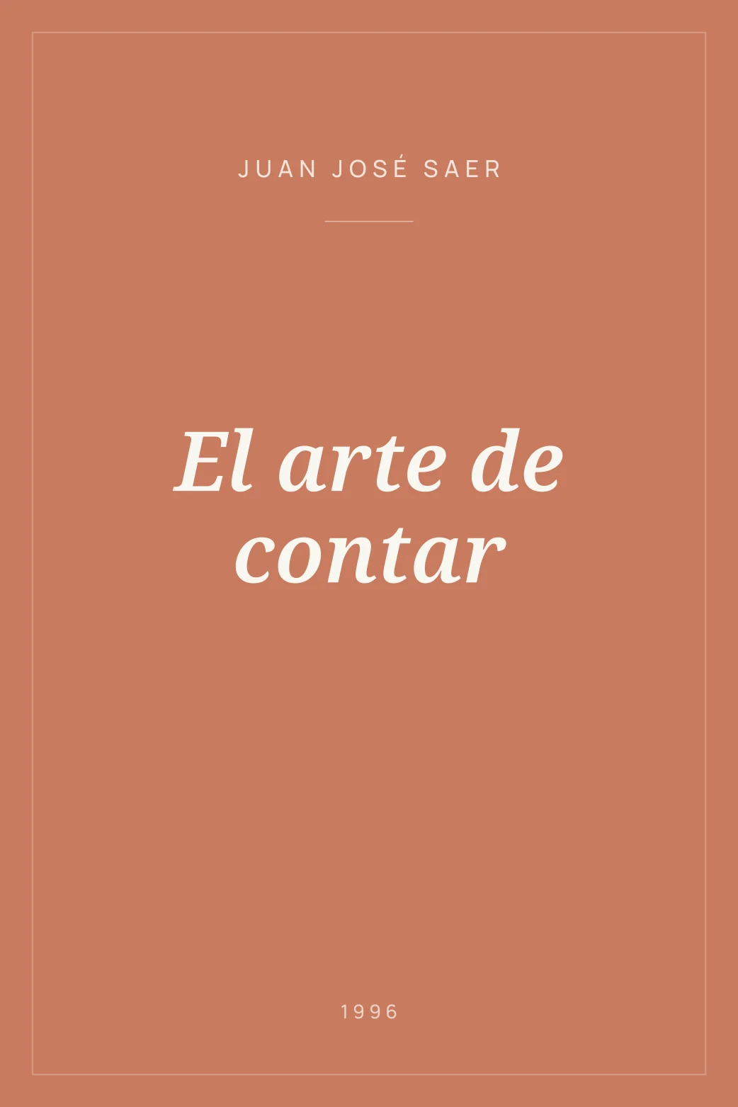 Portada de El arte de contar
