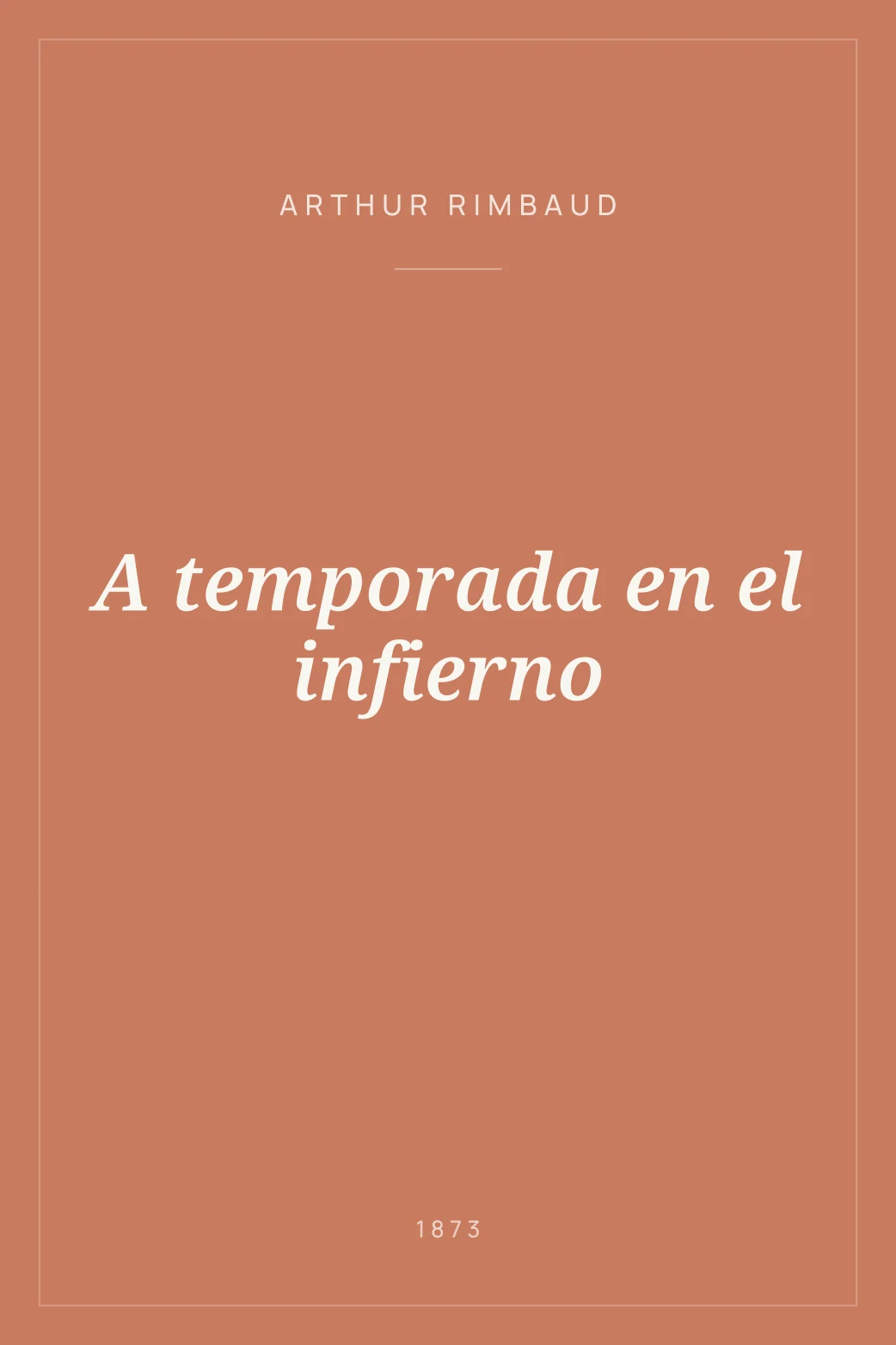 Portada de A temporada en el infierno