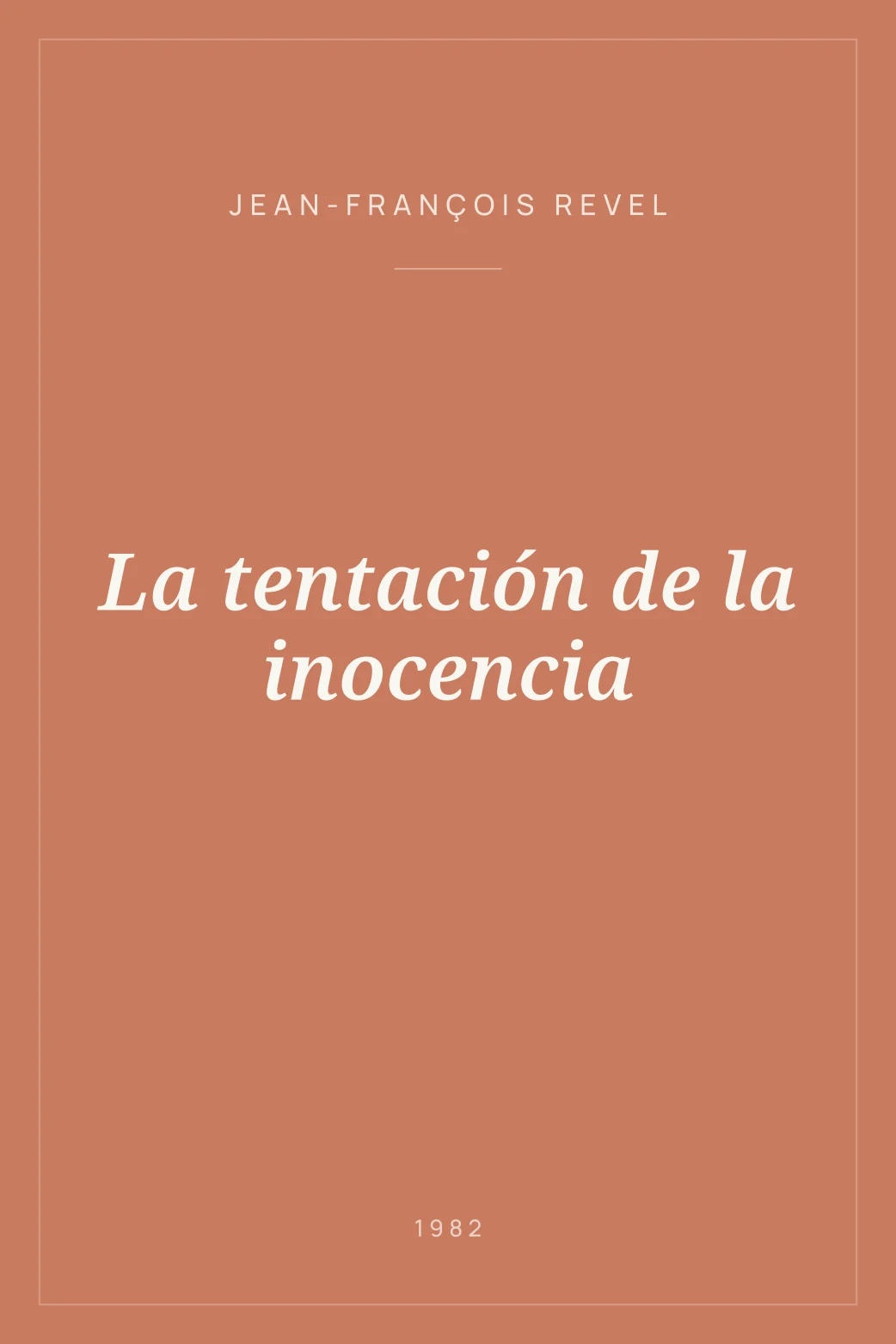 Portada de La tentación de la inocencia