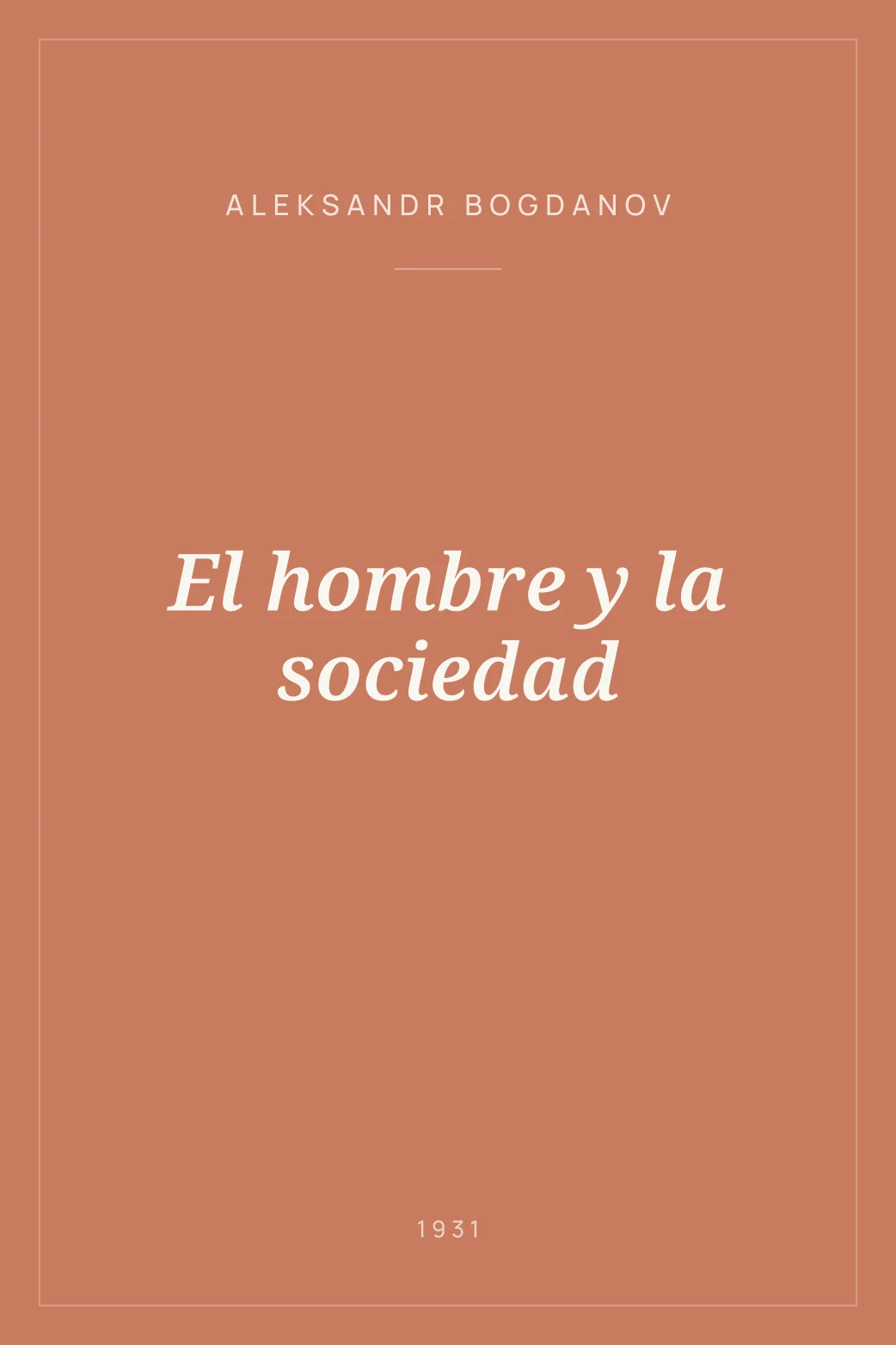 Portada de El hombre y la sociedad