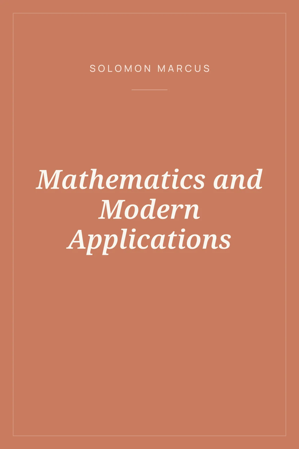 Portada de Mathematics and Modern Applications