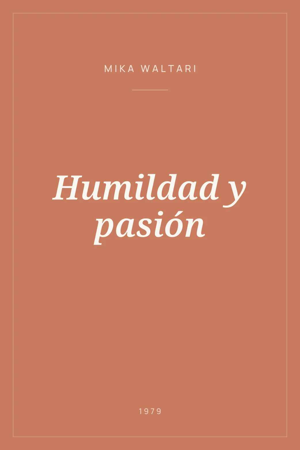 Portada de Humildad y pasión