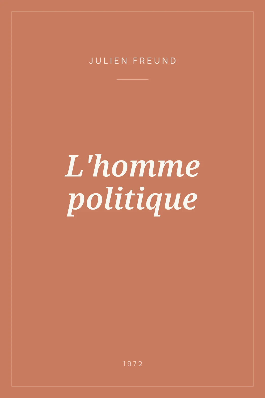 Portada de L'homme politique