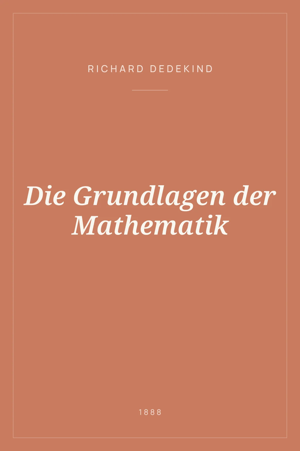 Portada de Die Grundlagen der Mathematik