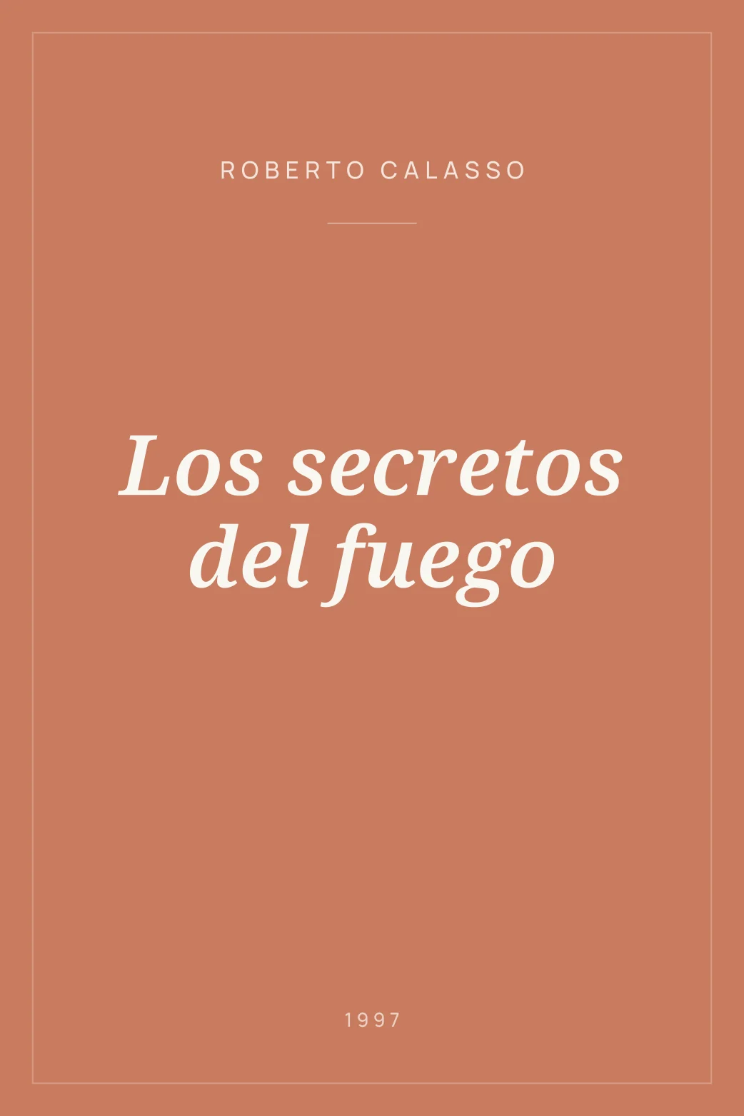 Portada de Los secretos del fuego