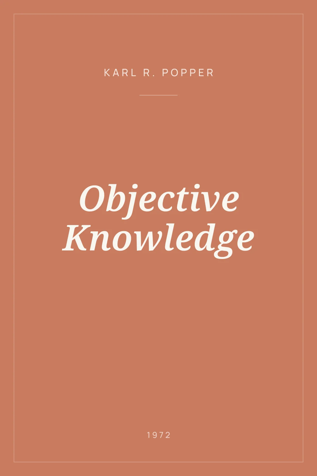 Portada de Objective Knowledge