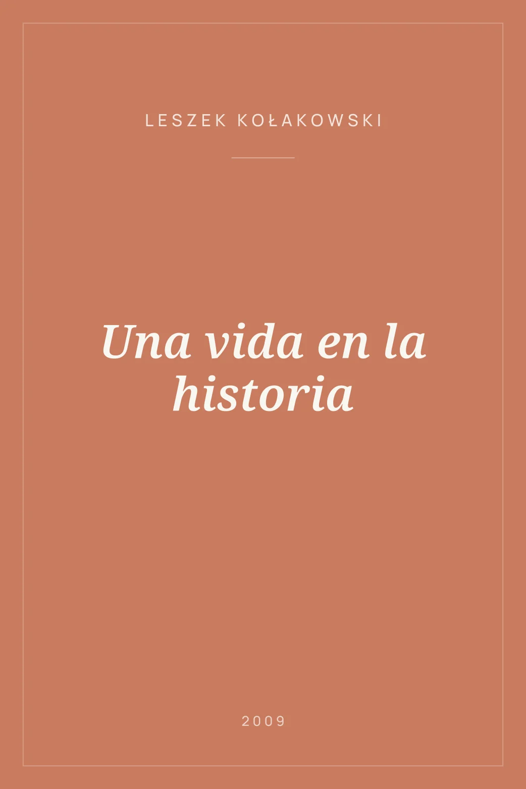 Portada de Una vida en la historia