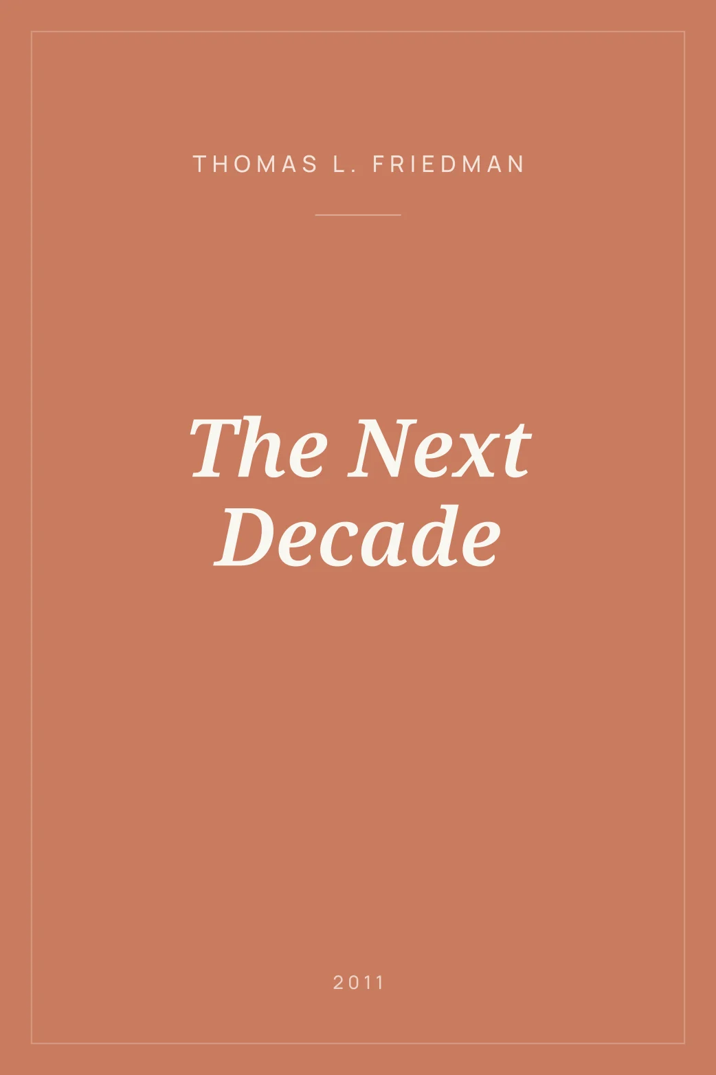 Portada de The Next Decade