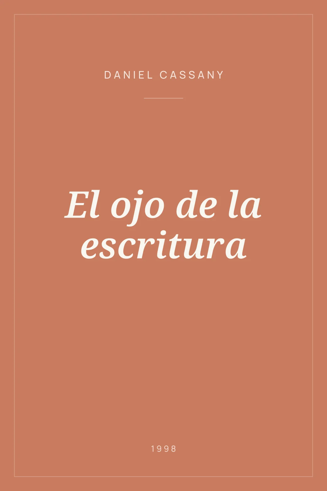 Portada de El ojo de la escritura