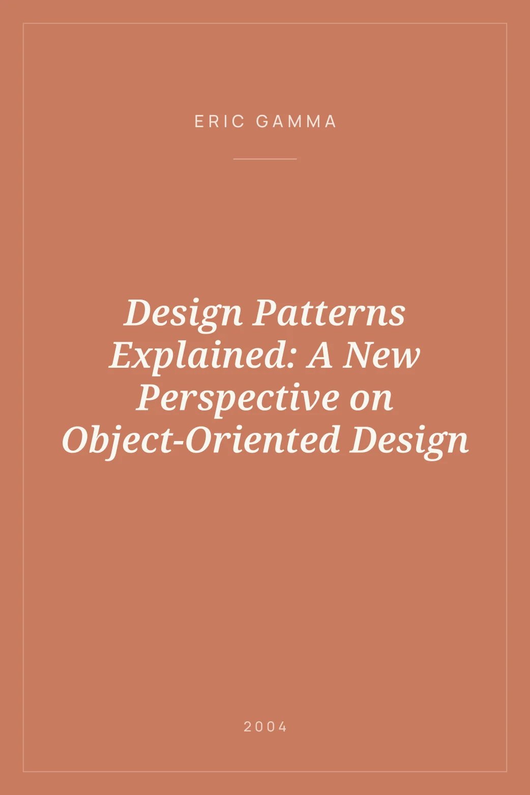 Portada de Design Patterns Explained: A New Perspective on Object-Oriented Design